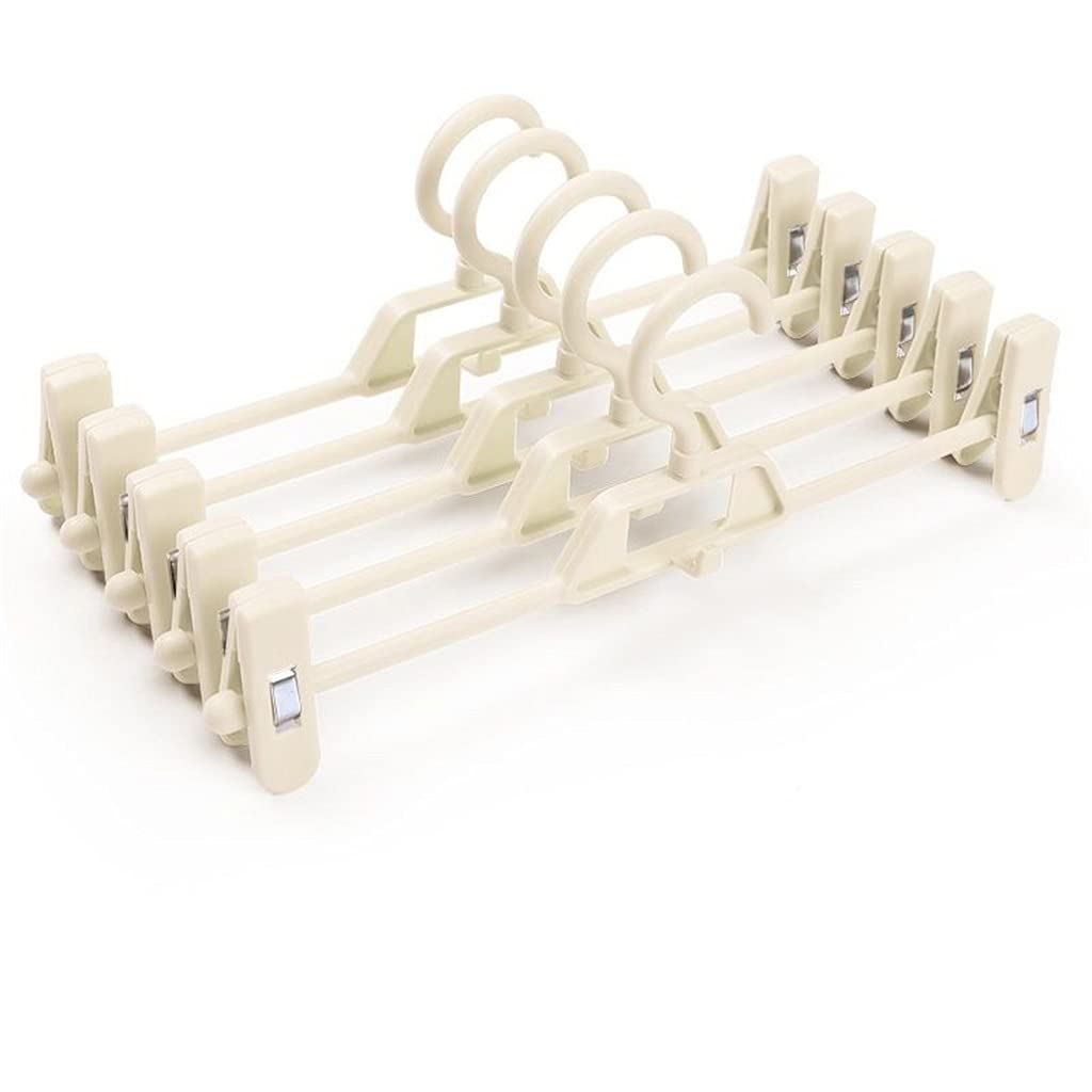 SLYNSW 5-Pack Adjustable Plastic Clothes Hangers for Pants, Skirts, Bras, Underwear - Portable Wardrobe Organizer (Color: F, Size: 5 pcs) - Perfect for Travel, Laundry, and Closet Storage