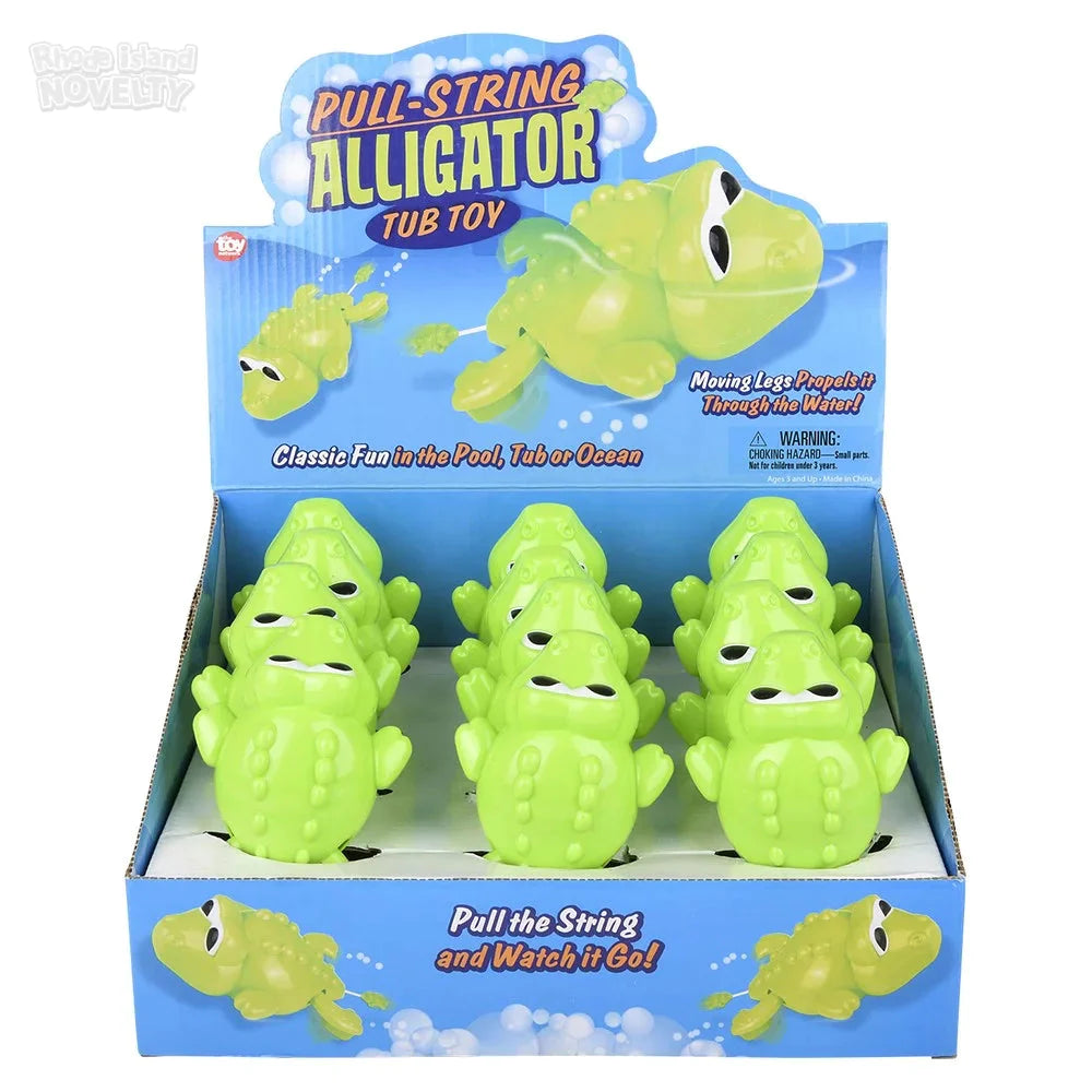 6 Pack Pull String Alligator Bath Toys for Kids - Fun Water Play & Bathtime Gifts for Toddlers & Infants