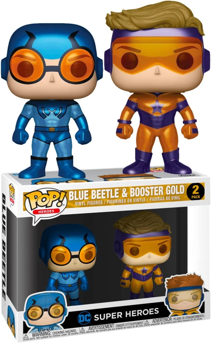 DC Super Heroes Blue Beetle & Booster Gold Action Figure 2-Pack | PX Previews Exclusive Collectible | Perfect for DC Comics Fans & Display Shelves