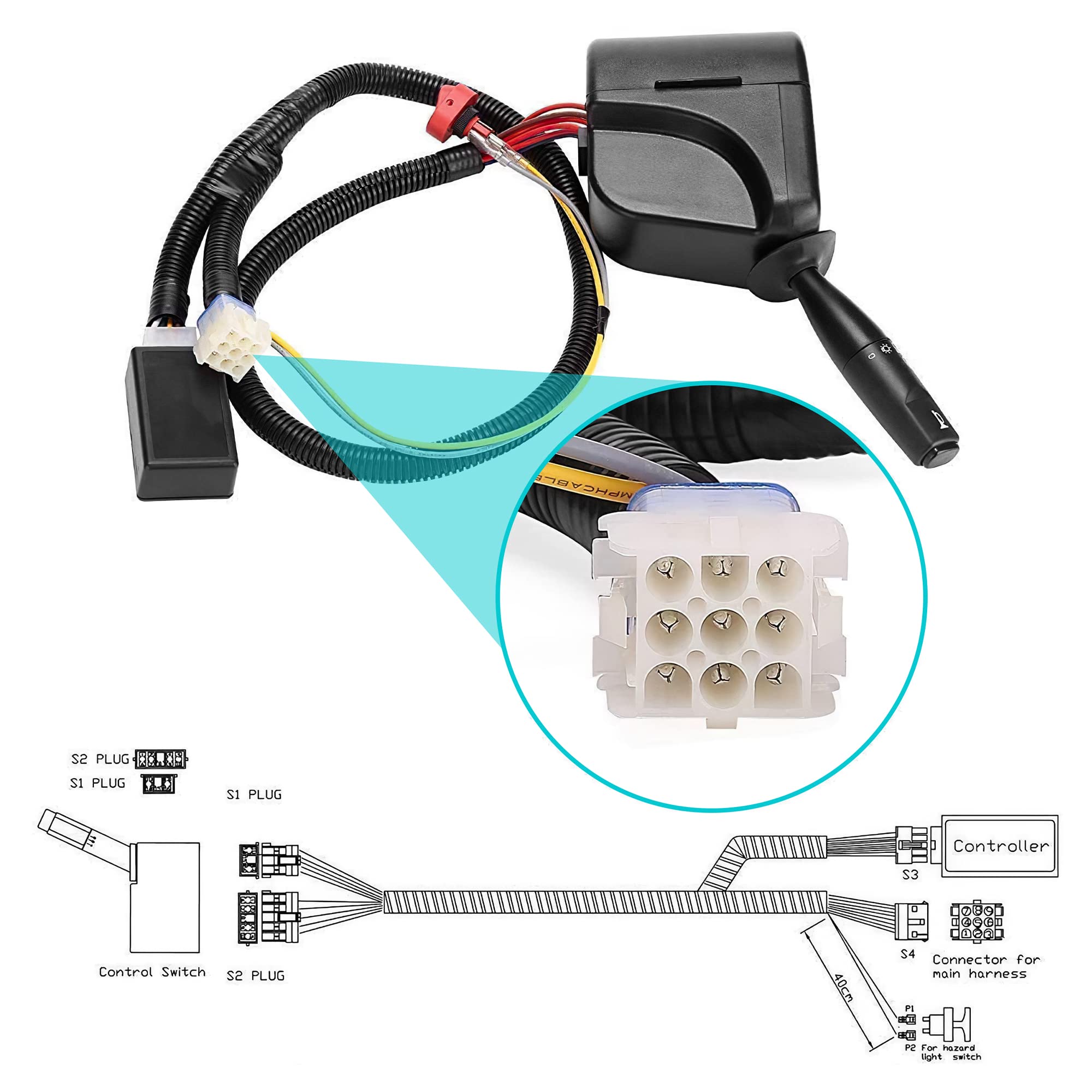 **Deluxe 12V Golf Cart Light Kit for Club Car Precedent 2004-2019 - Street Legal Headlight, Taillight, Turn Signals, Switch, Horn & Brake Pad - Perfect for Night Driving & Safety Enhancement**