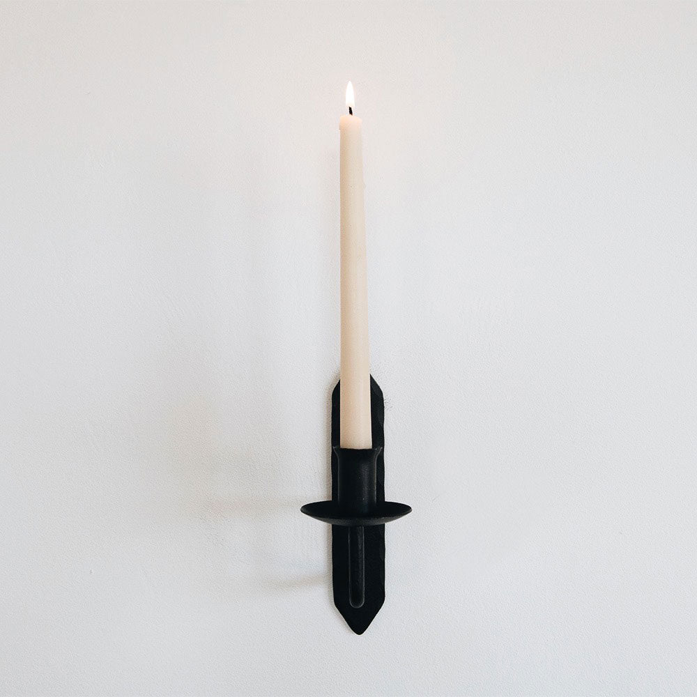Vintage Iron Candle Sconce Wall Mount - Antique Style Metal Candle Holder for Home Decor - Perfect for Living Room, Bedroom, or Wedding Decorations