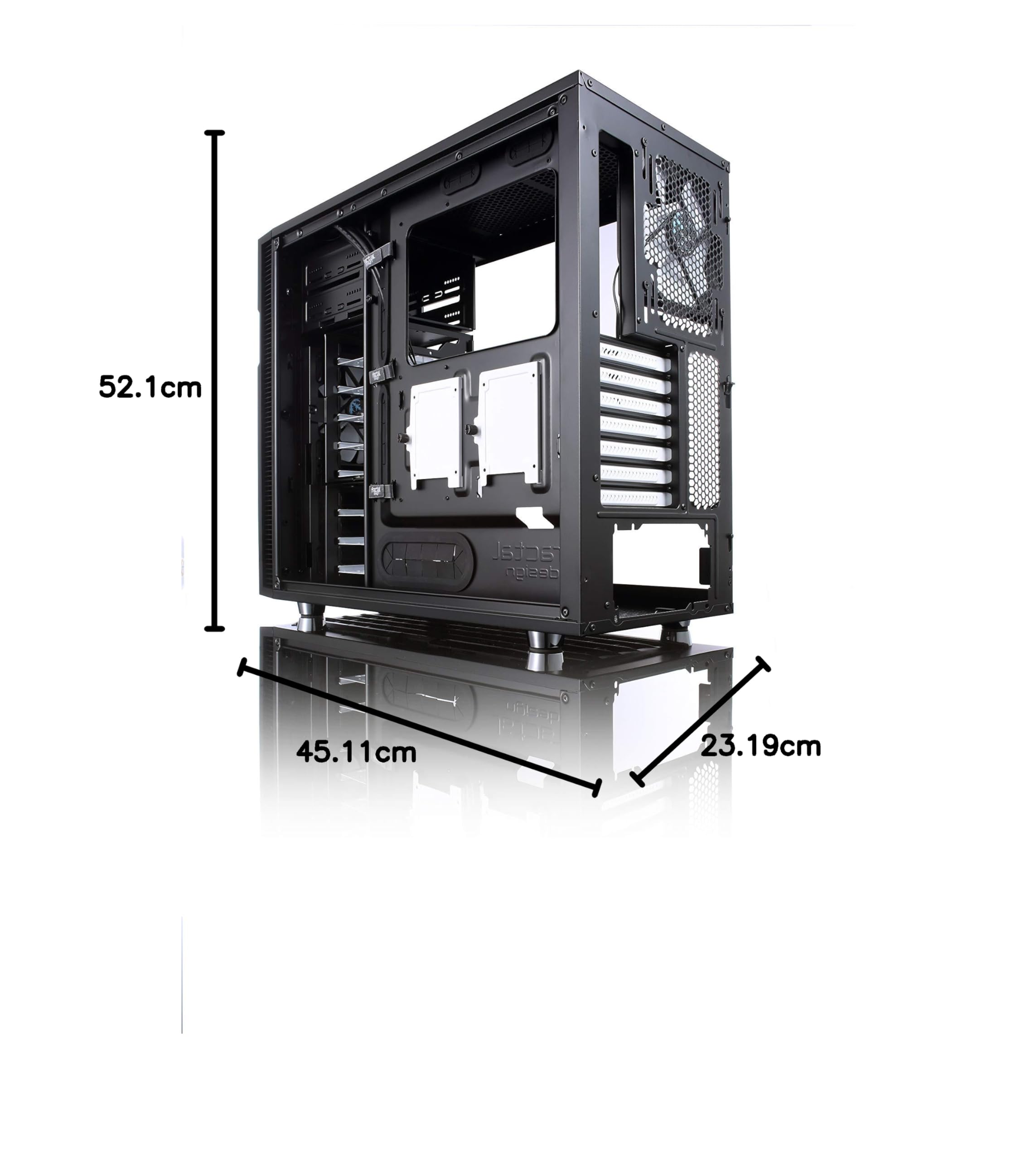 Fractal Design Define R5 Mid Tower ATX Computer Case - High Airflow & Silent PC Case with 2X Dynamic GP-14 140mm Fans Included - Water Cooling Ready - Black - Perfect for Gaming PCs, Workstations & Home Office Setups