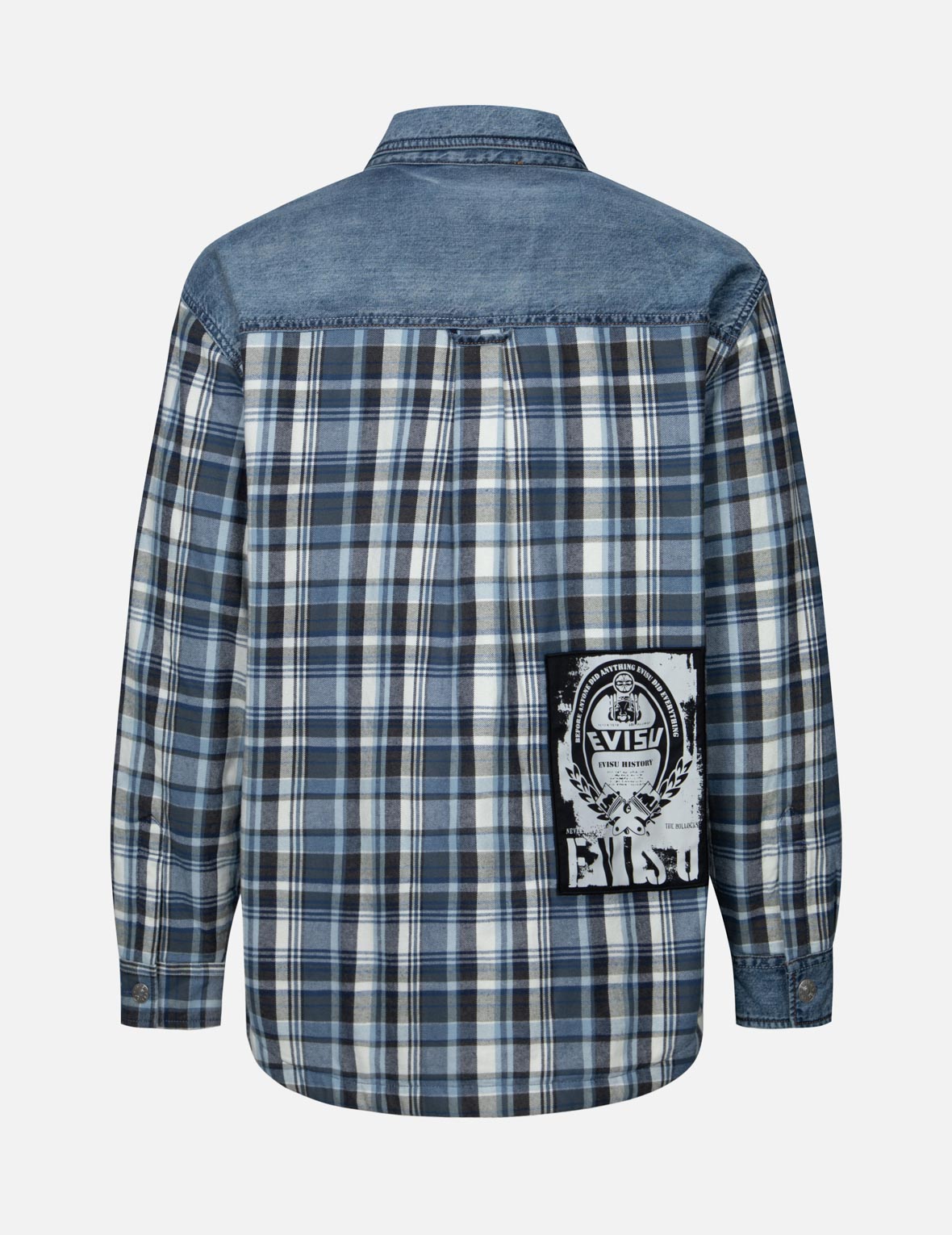 Seagull & Poster Print Loose Fit Padded Shirt Jacket for Men - Lightweight Insulated Flannel Shacket for Casual Wear, Outdoor Activities & Fall Layering