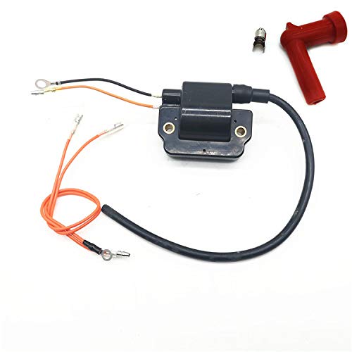 Yamaha Outboard Ignition Coil Replacement for 55HP (1989-1994 2-Stroke 2-Cylinder) & 90HP (1984-1991 2-Stroke 2-Cylinder) Models - Compatible with Part Numbers 697-85570-10-00 & 697-85570-11-00 - Perfect for Marine Engine Repair and Boat Maintenance