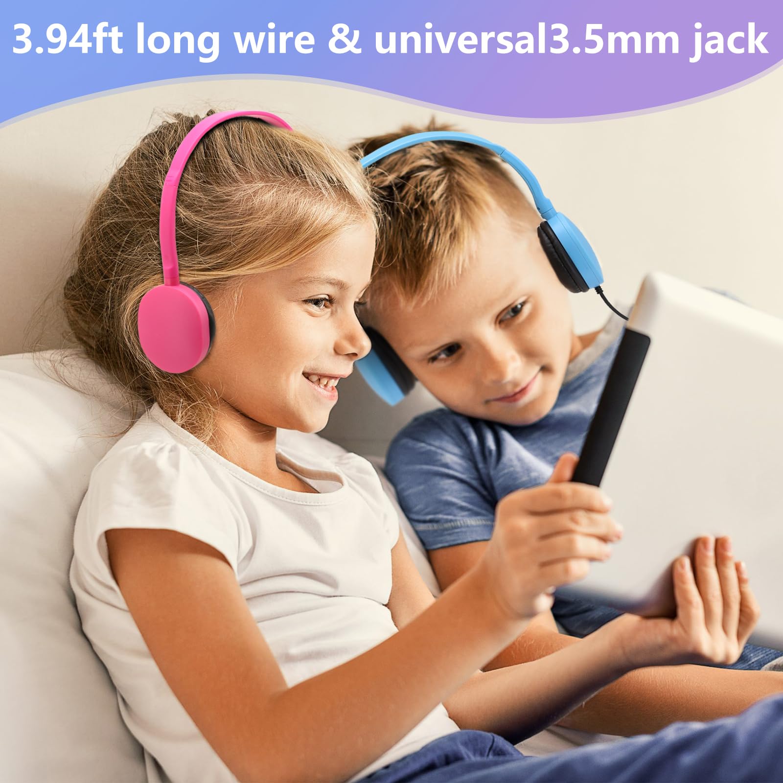 12 Pack Kids Headphones Bulk for School - Colorful Wired Classroom Headphones with Adjustable Headband & 3.5mm Jack - Perfect for School, Library, Online Learning, Travel and Home Use (Kids, Teens & Adults)