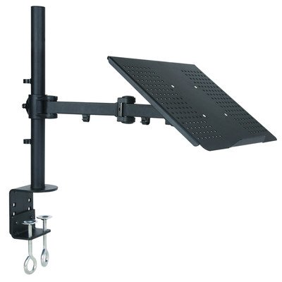Adjustable Single-Arm Laptop Stand Mount - Ergonomic Universal Desk Clamp for Home Office, Gaming & Workspace Setup (Fits 10-17