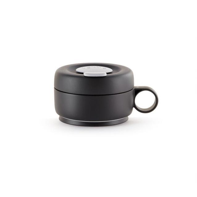 Collapsible Travel Mug - Insulated Portable Coffee Cup with Lid, Grey - Perfect for Camping, Hiking, and Commuting