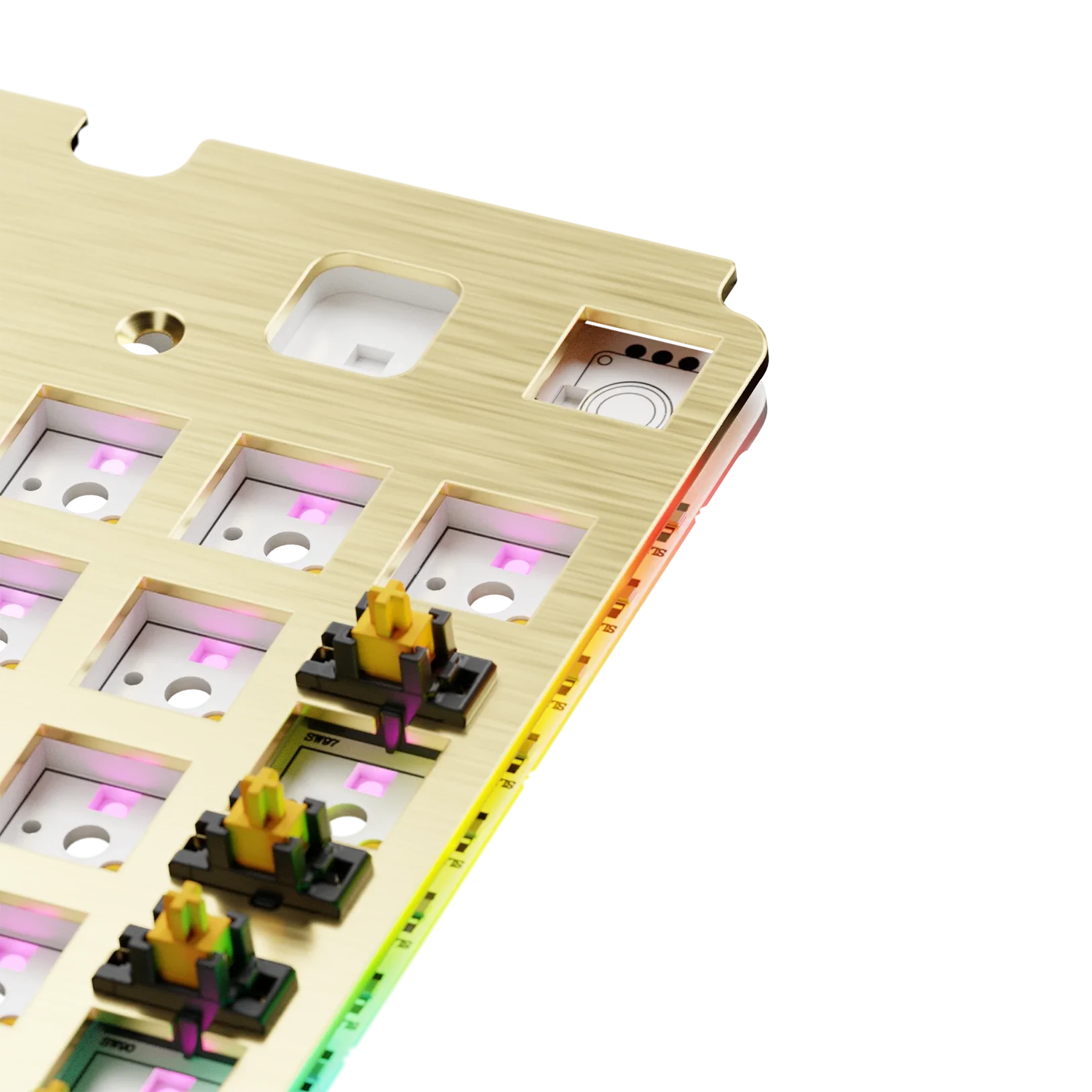 GMMK 3 Mechanical Keyboard Switch Plate - 100% Brass ISO Layout for Custom Keyboard Builds | Perfect for Gaming, Typing & PC Enthusiasts