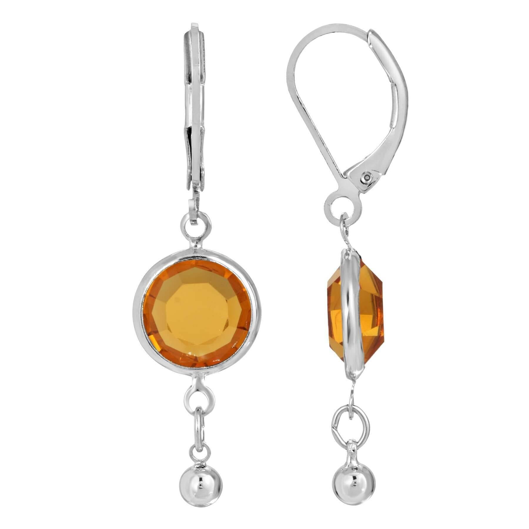 1928 Austrian Crystal Drop Earrings - Vintage Jewelry for Women, Elegant Dangle Earrings for Party, Wedding & Special Occasions