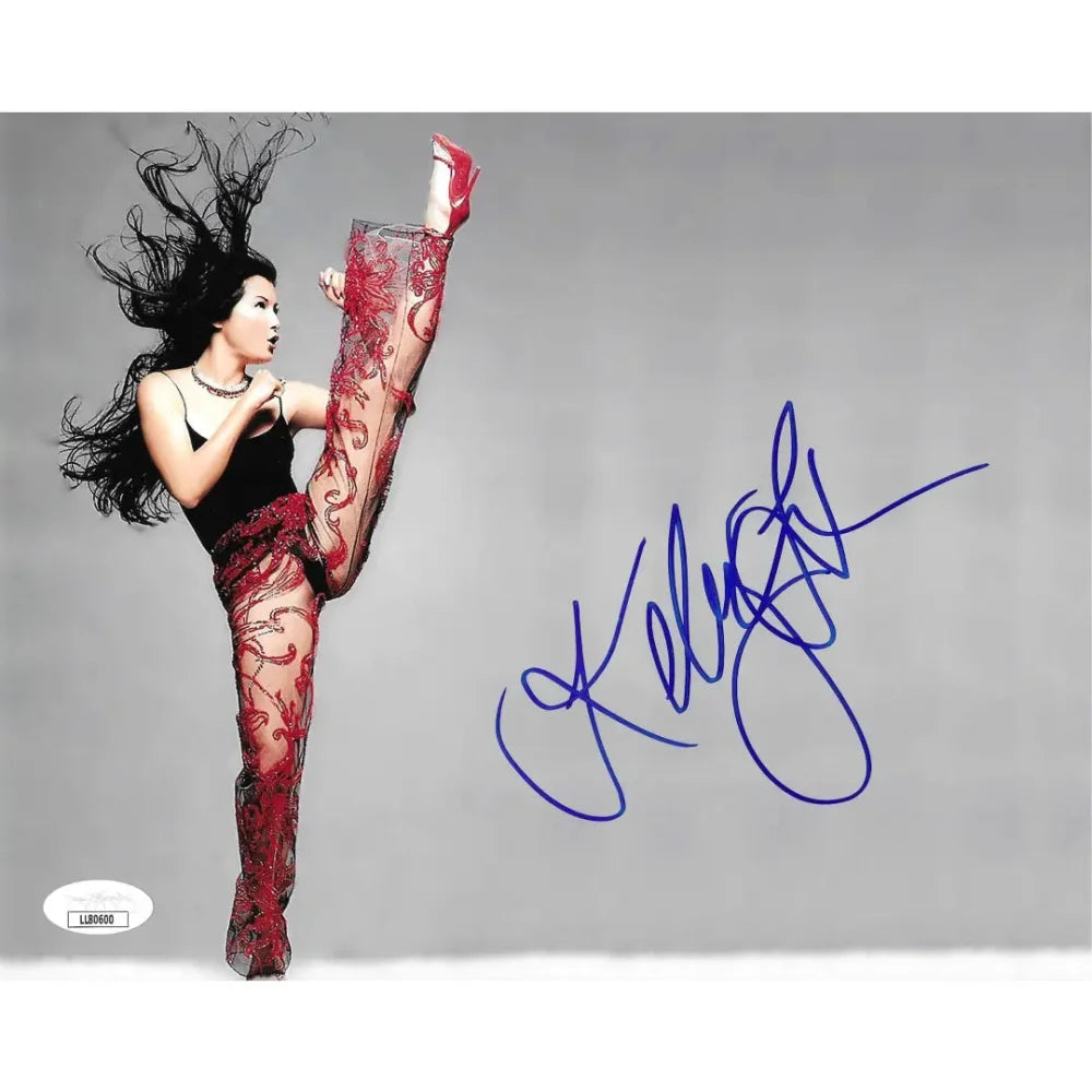 Kelly Hu Autographed 8x10 Photo with JSA COA - Signed Arrow, The Scorpion King & Rock Memorabilia - Perfect for Collectors, Fans & Home Theater Decor