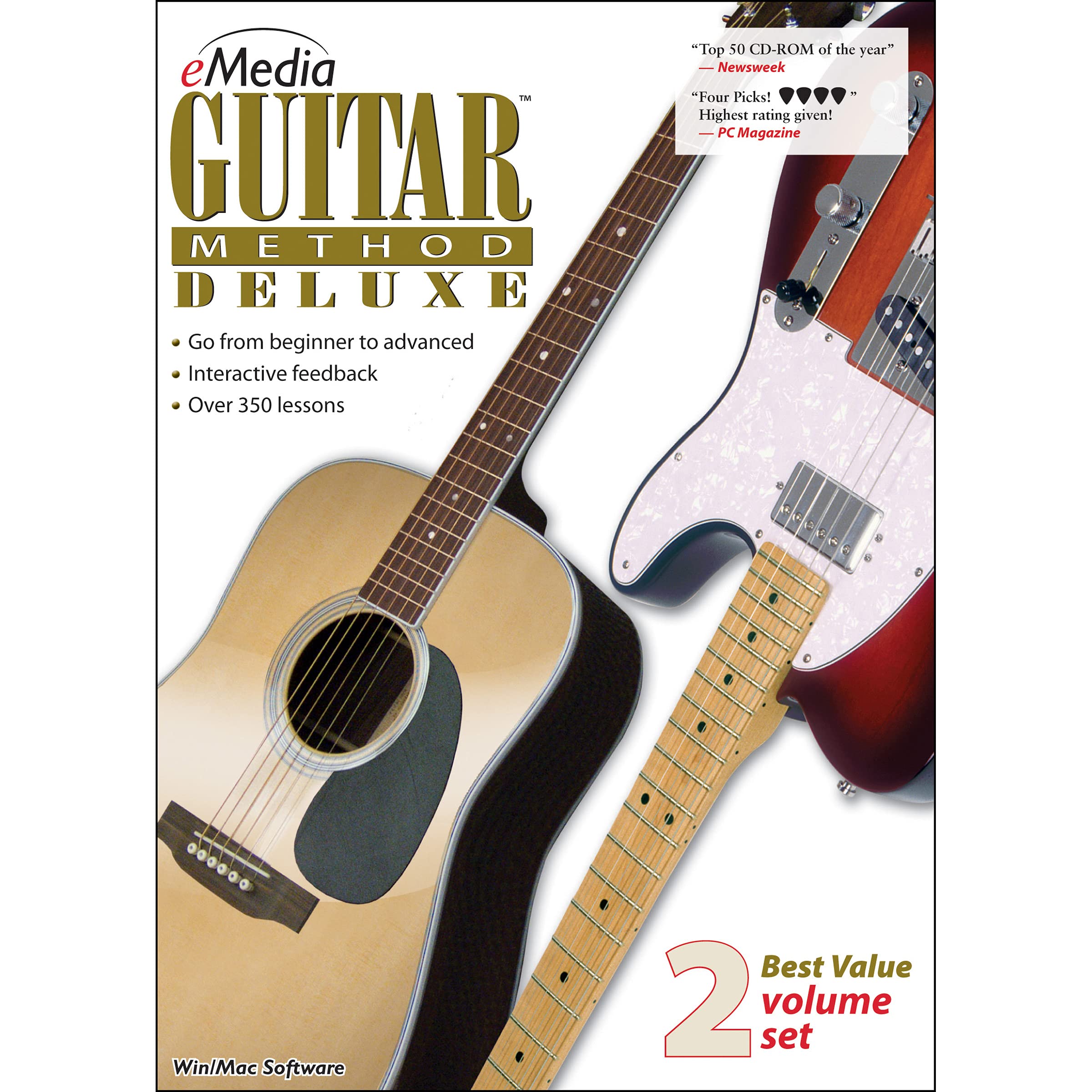 eMedia Guitar Method Deluxe - Interactive Guitar Lessons Software for Mac (Download Version 10.5-10.14, 32-bit) | Learn to Play Guitar at Home with Video Tutorials & Chord Recognition