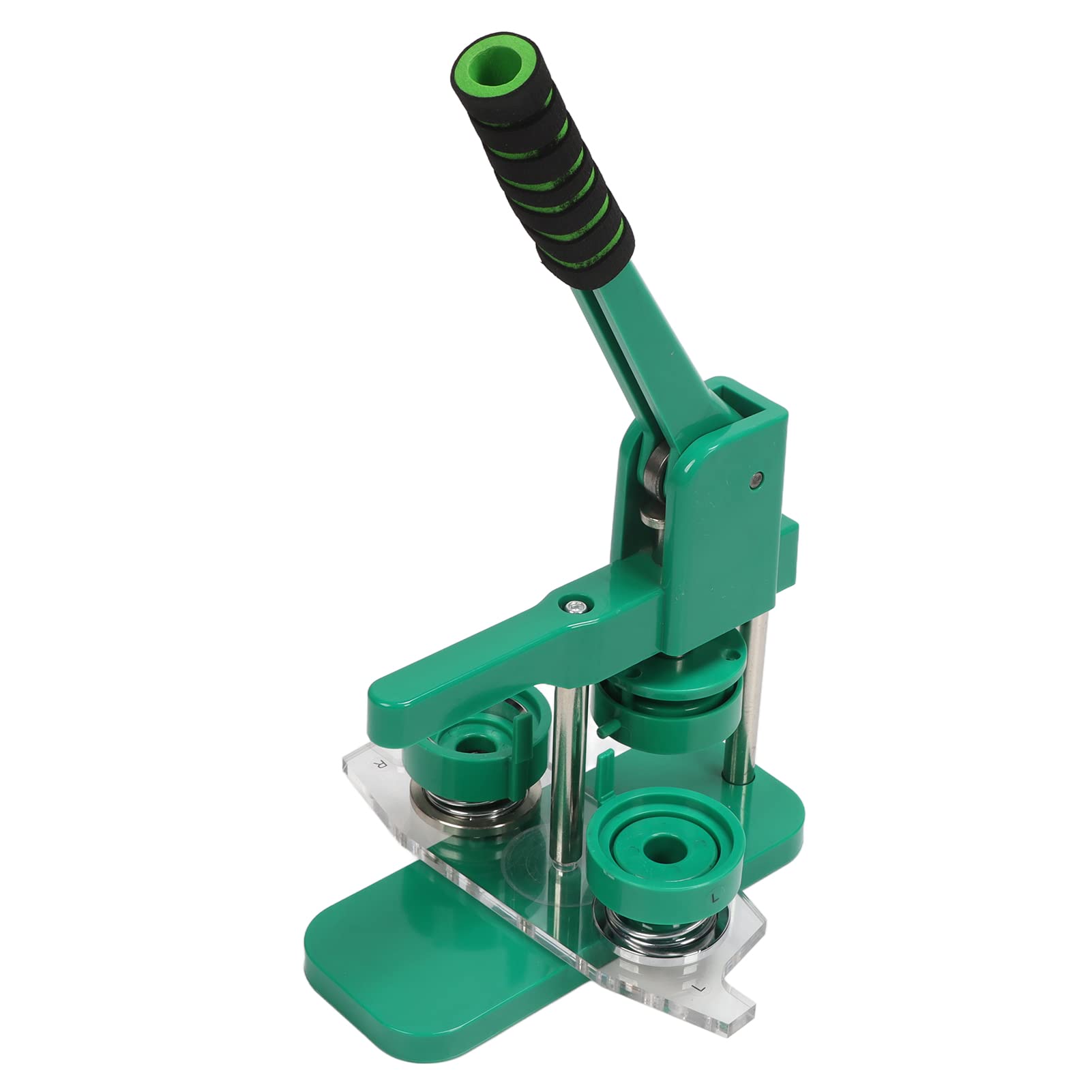 Button Press Maker Machine - Integrated Molding for DIY Badges & Pins (100 Sets Included) | Portable Button Maker for Crafts, Events & Promotions