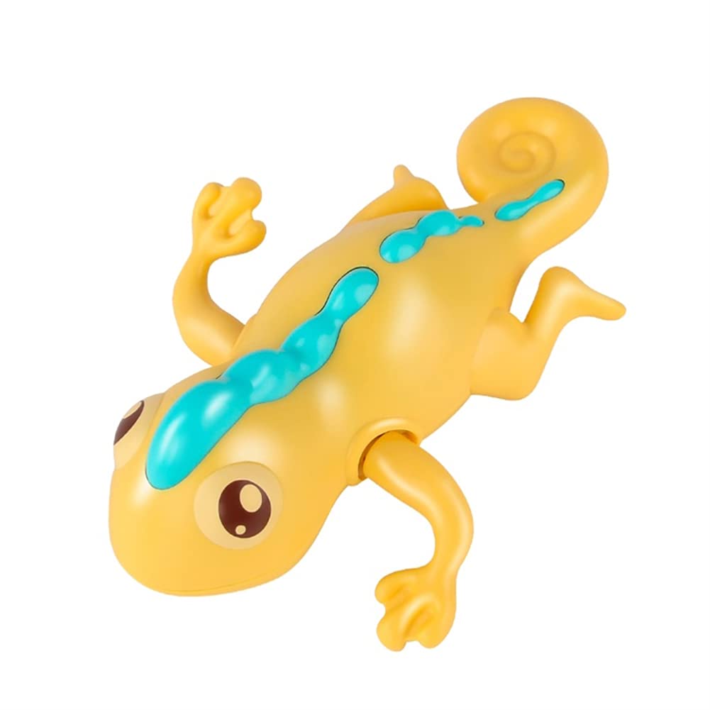 Wind-Up Lizard Bath Toy for Kids - Swimming Clockwork Water Toy, Fun Bathtub Companion for Toddlers (Yellow) | Perfect for Bath Time Play, Pool Parties & Sensory Development