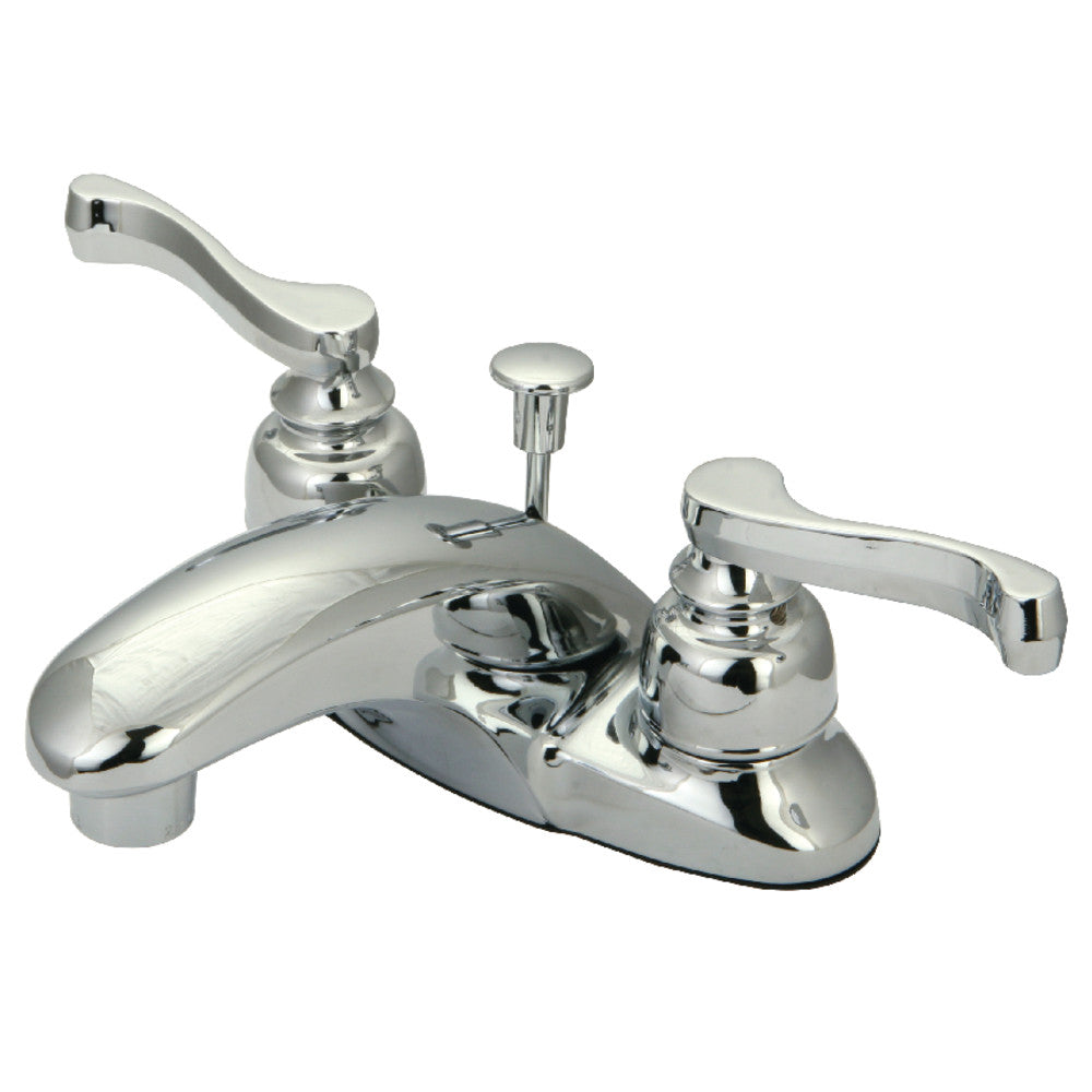 Kingston Brass KB628FL 4-Inch Centerset Bathroom Faucet - Modern Water-Saving Design for Sink Vanity, Perfect for Home & Hotel Bathroom Renovation