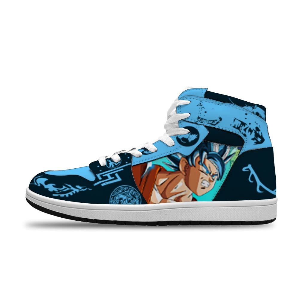 NINGDHUAIX Custom Anime Saiyan Basketball Shoes for Men & Women - Lightweight Sports Sneakers for Running, Gym & Casual Wear - Dragon Ball Z Inspired Fashion Footwear