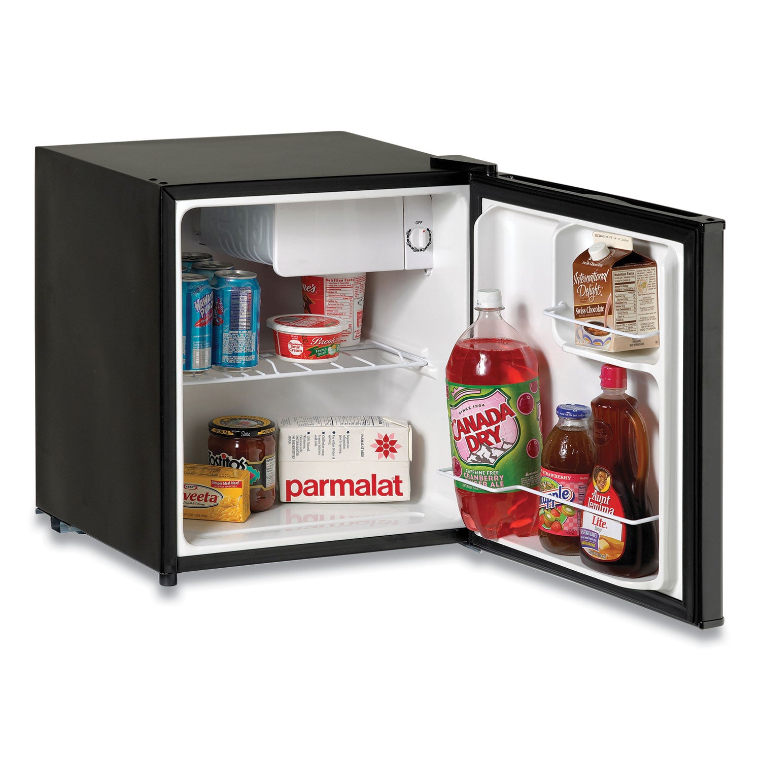 Avanti 1.6 Cubic Ft. Mini Fridge with Freezer - Energy Efficient Compact Refrigerator for Dorm, Office, Bedroom or Small Space - Black