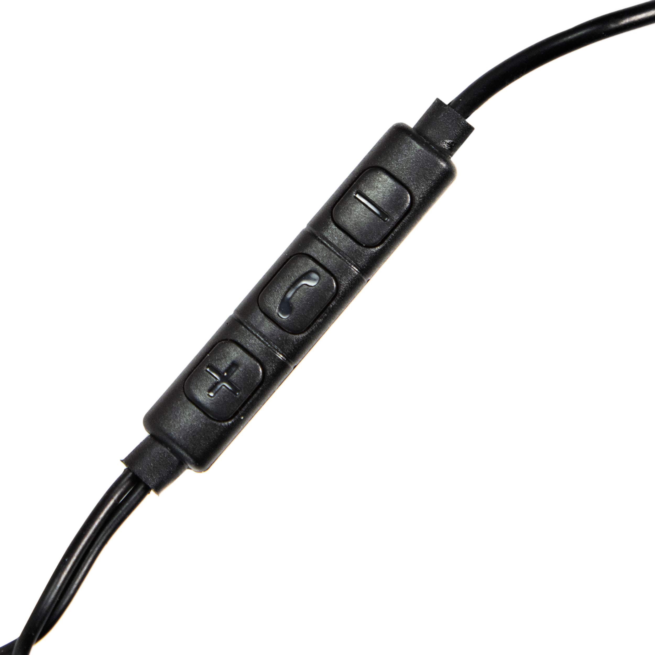 Magnavox MHP4855-BK Black Earhook Earbuds with Built-in Microphone | Comfortable Stereo Headphones with Oxygen-Free Copper Cable (OFC) | Perfect for Running, Gym Workouts & Hands-Free Calls