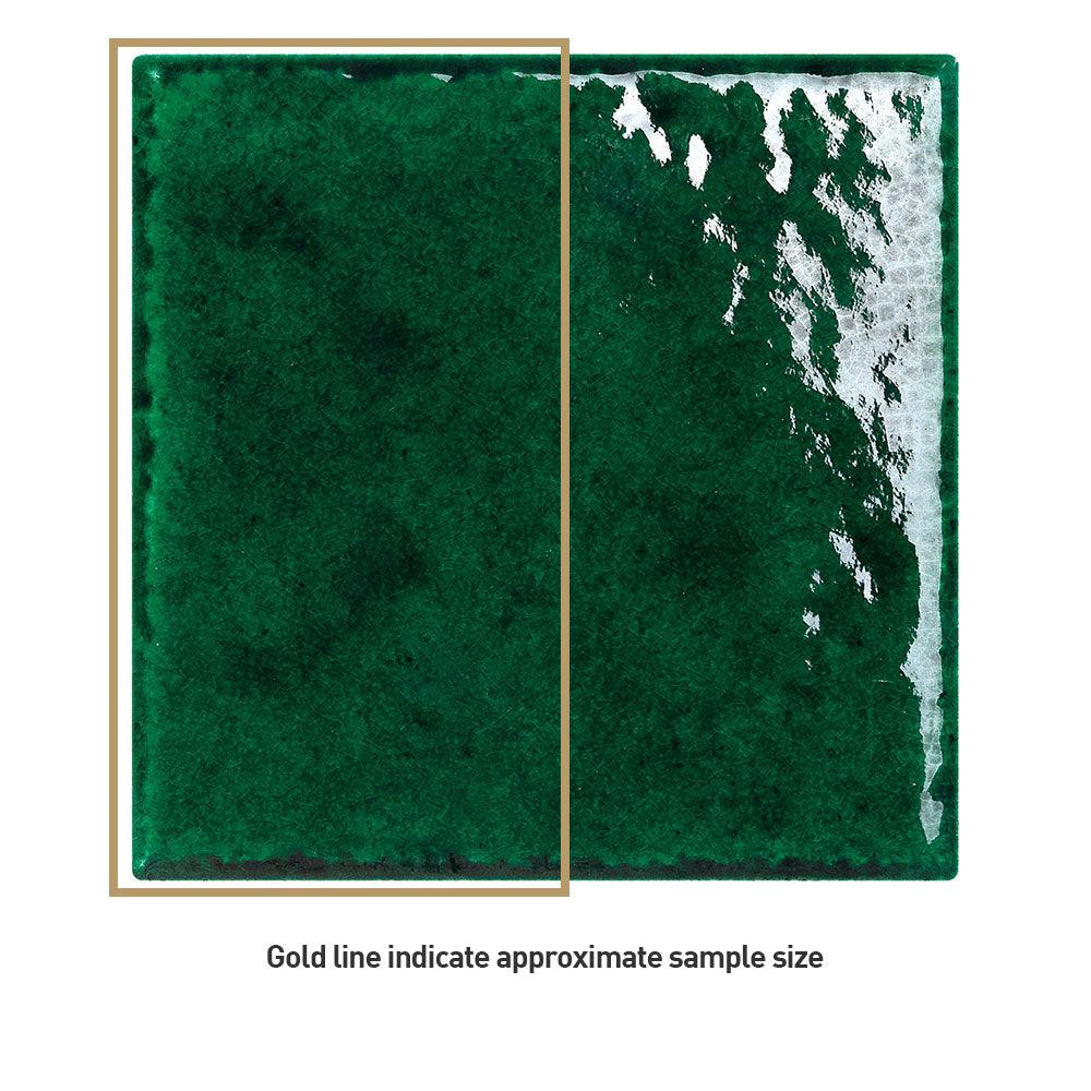 Premium Havana Hunter Green 100X100 Handmade Zellige Gloss Tile - Perfect for Kitchen Backsplash, Bathroom Walls & Mediterranean Style Home Decor