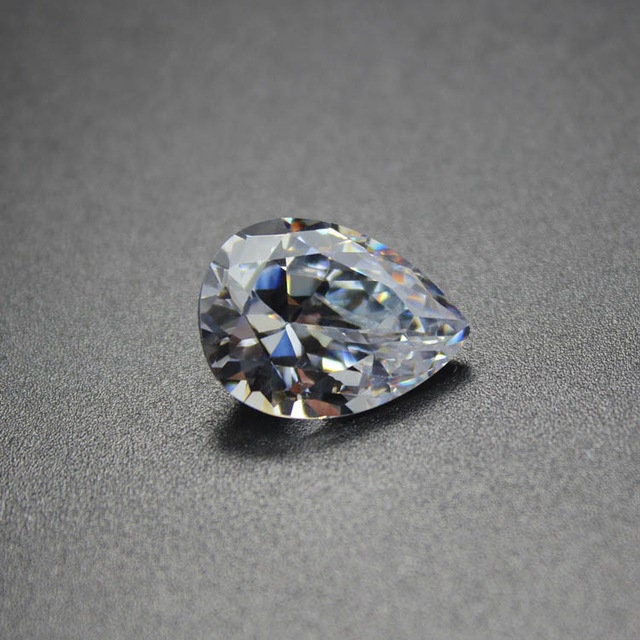 Wholesale White Cubic Zirconia Pear Cut Stones 5x3mm to 15x10mm VVS Clarity for Jewelry Making - Perfect for Earrings, Necklaces & Engagement Rings