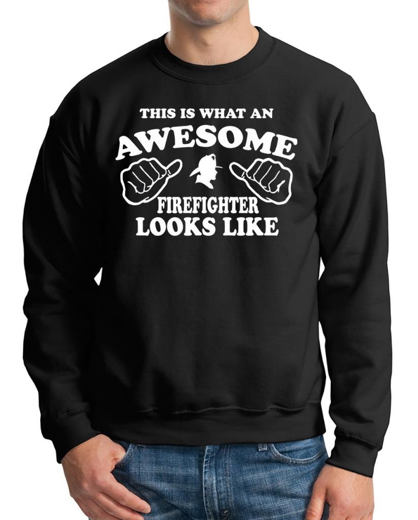 Milky Way Firefighter T-Shirt - Premium Cotton Firefighter Sweater Gift for Men & Women - Medium Size in Black - Perfect for Firefighter Appreciation, Gifts & Casual Wear