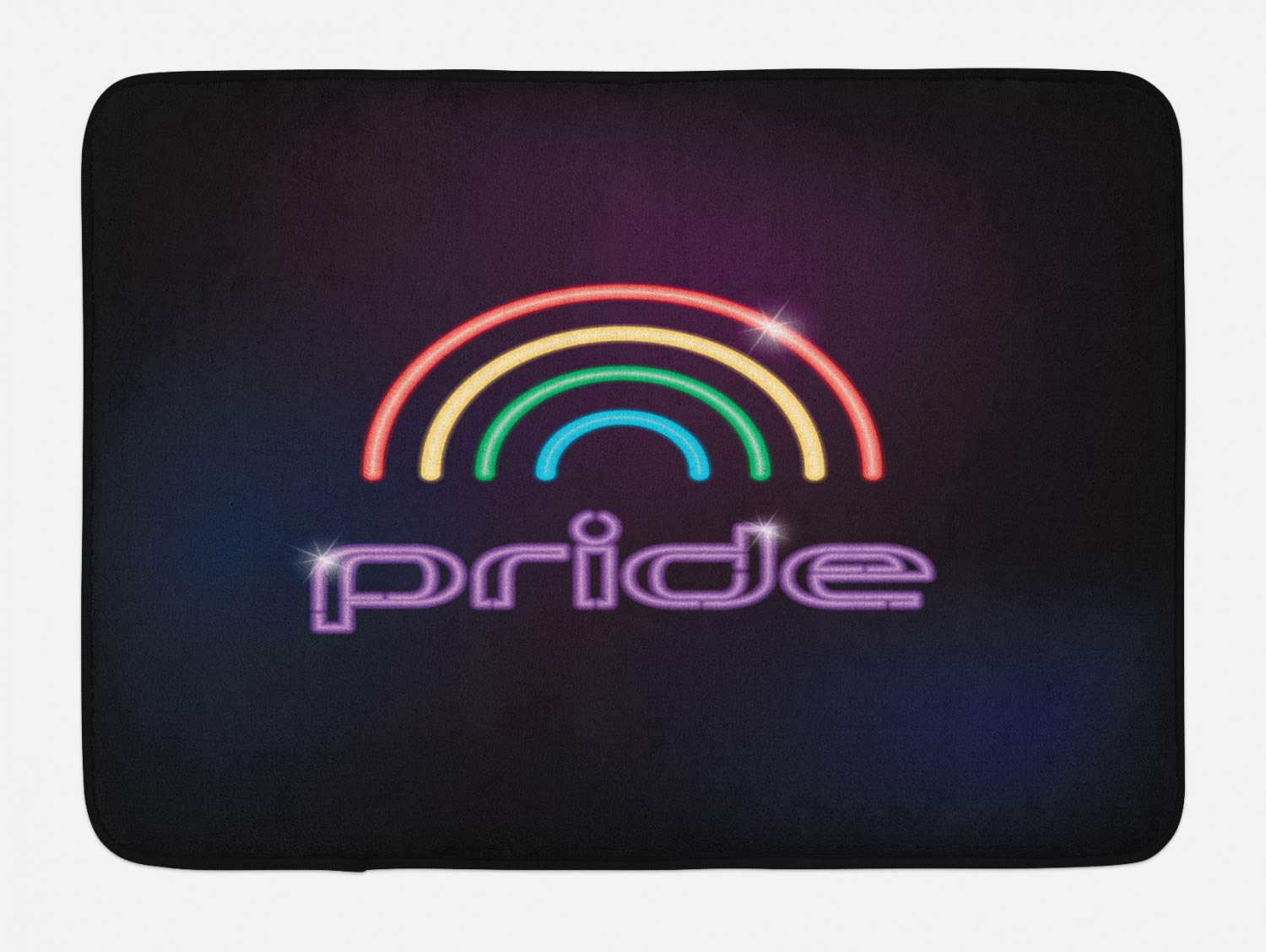 **Ambesonne Pride Bath Mat - Non-Slip Rainbow LGBT Bathroom Rug, 30