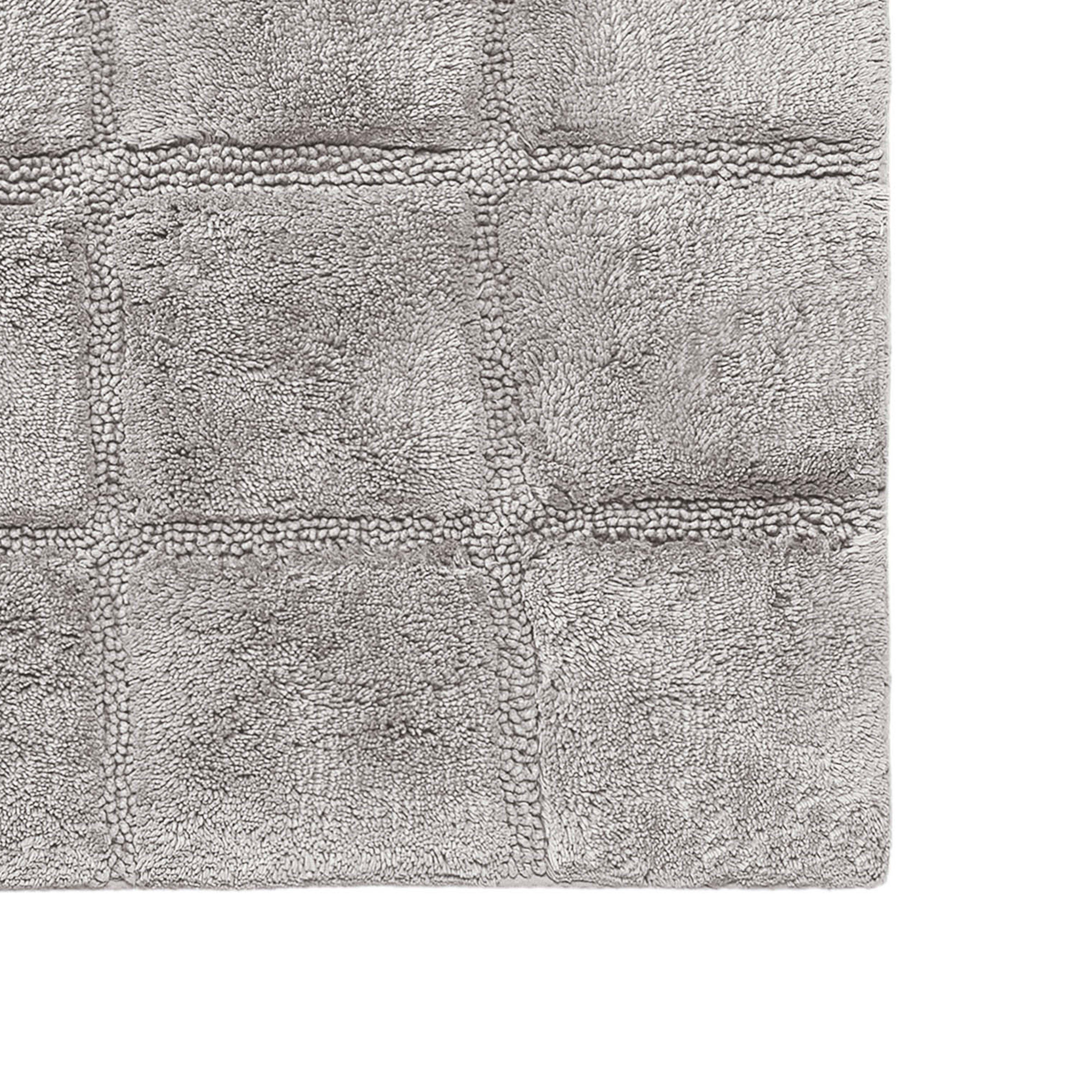 Premium 2-Piece Cotton Bath Rug Set - Soft, Non-Slip Checkered Design for Bathroom Safety and Comfort - Perfect for Bathroom, Shower, and Vanity Areas