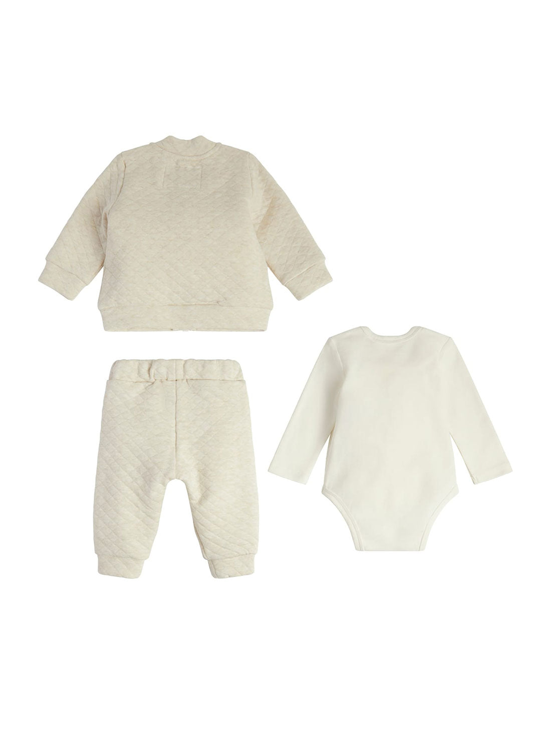 Beige Baby Top Jacket Pant 3-Piece Outfit Set for Boys & Girls (0-12 Months) - Perfect for Photoshoots, Parties & Everyday Wear