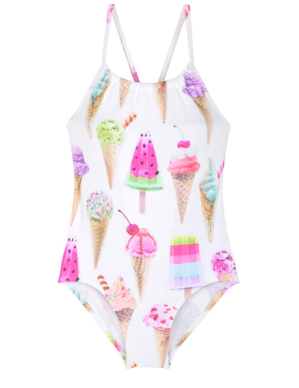 Cadocado Girls' One Piece Swimsuit 3-10 Years | Quick Dry Bathing Suit for Kids | Perfect for Pool, Beach & Summer Water Activities