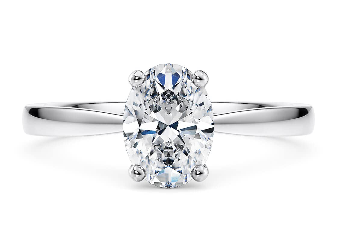 1.0/2.0/3.0 CT Oval Moissanite Solitaire Engagement Ring for Women - 18K Gold Plated, Sterling Silver, White/Rose/Yellow Gold Options with Free Engraving | Wedding Proposal, Anniversary Gift, Promise Ring