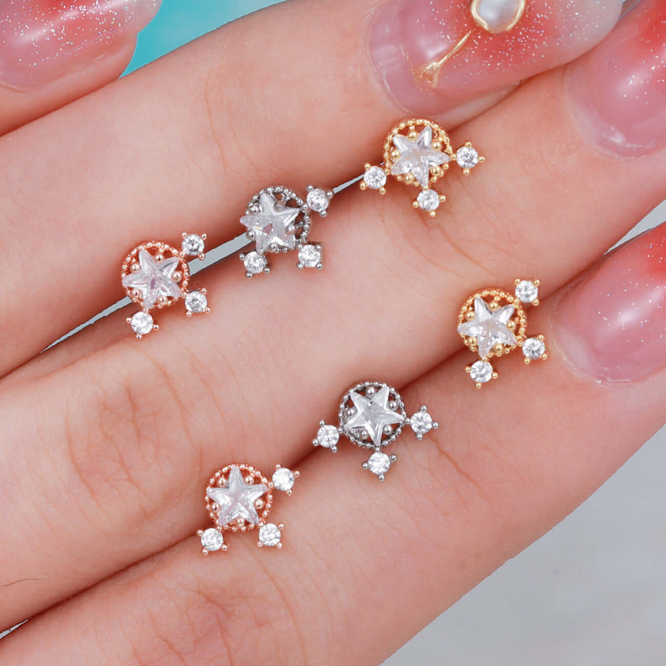 20G Surgical Steel Star Tragus Stud Earrings for Women - Hypoallergenic Body Jewelry for Cartilage, Helix, or Tragus Piercing - Perfect for Everyday Wear, Parties, and Gifts | EGD0530