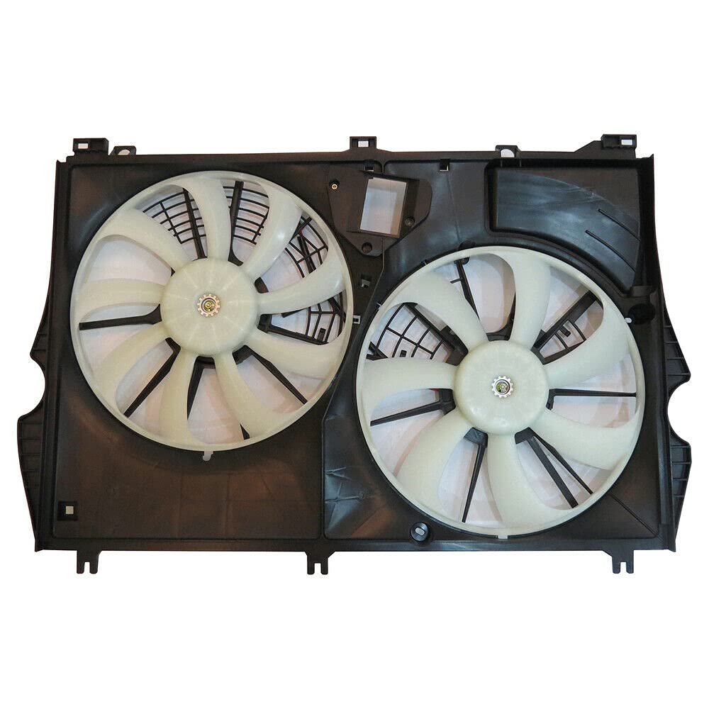 Replacement Dual Radiator and Condenser Fan Assembly Compatible with Lexus - High Performance Cooling System for Lexus Vehicles - Perfect for Engine Overheating Prevention and AC System Maintenance