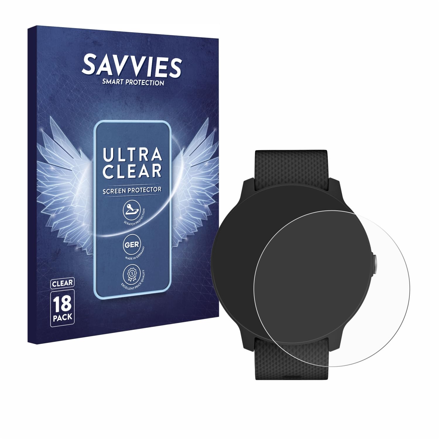 Garmin Vivoactive 3 Screen Protector 18-Pack - Clear Film for Music & Sports