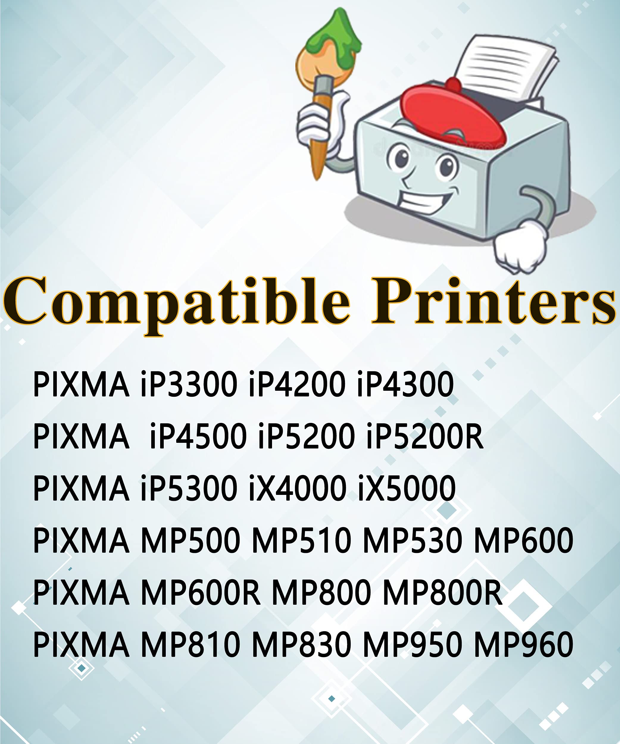 Compatible Ink Cartridge for Canon PGI-5/CLI-8 - 4 Pack Black | Pixma Printer Replacement | Home & Office Use
