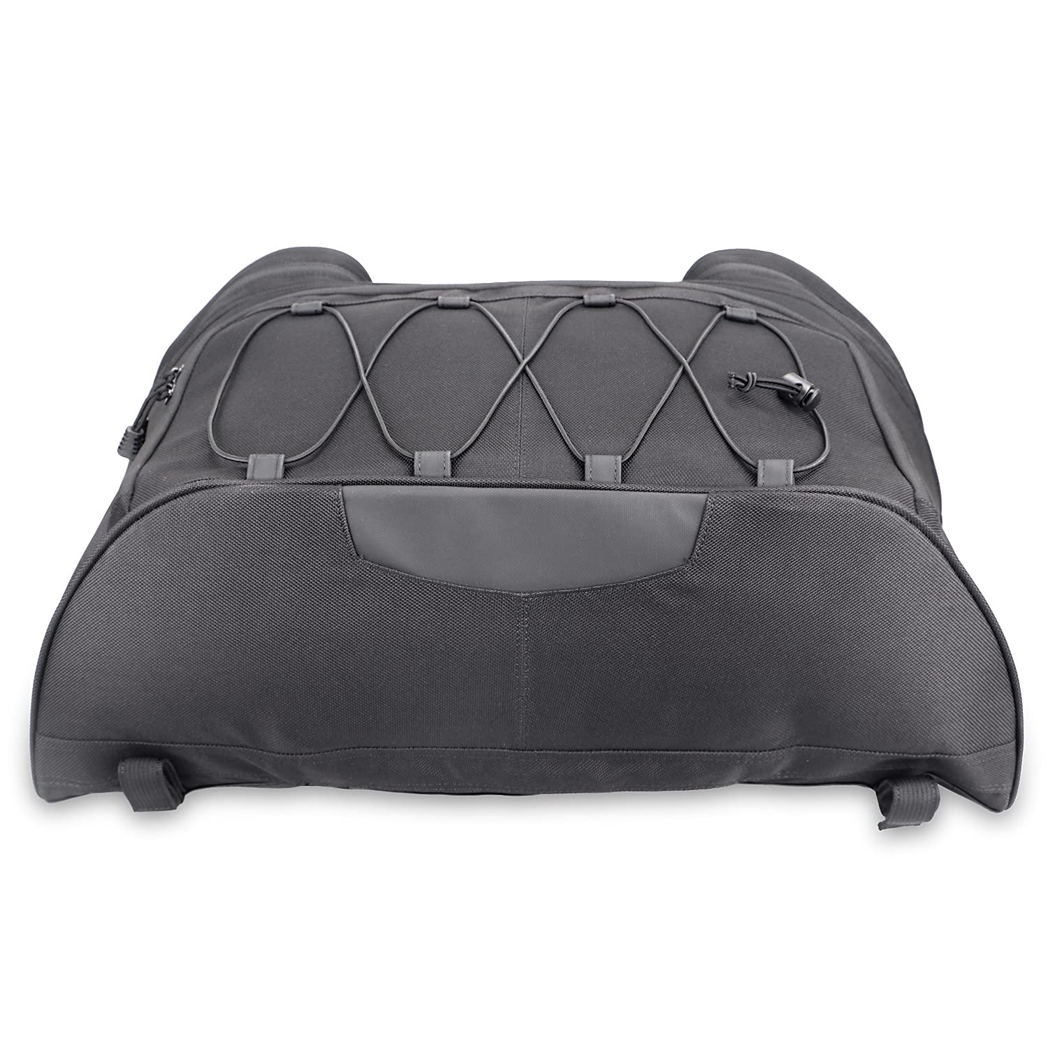 Waterproof Motorcycle Luggage Bag - Heavy Duty Travel Trunk with Rack for Harley Touring, Road King, Electra Glide & Tri Glide - Ideal for Long Distance Rides, Road Trips & Daily Commuting (Black)