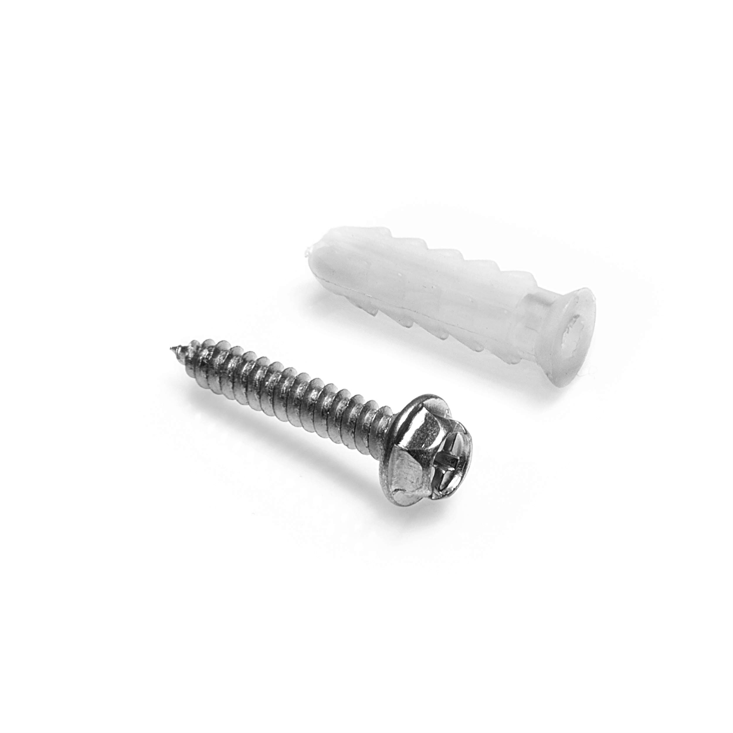 THE CIMPLE CO Ribbed Plastic Conical Anchors and Screws Kit - 50 Pack for Concrete, Stucco, Brick, Drywall - Heavy Duty Fasteners for Home Improvement, Construction & DIY Projects