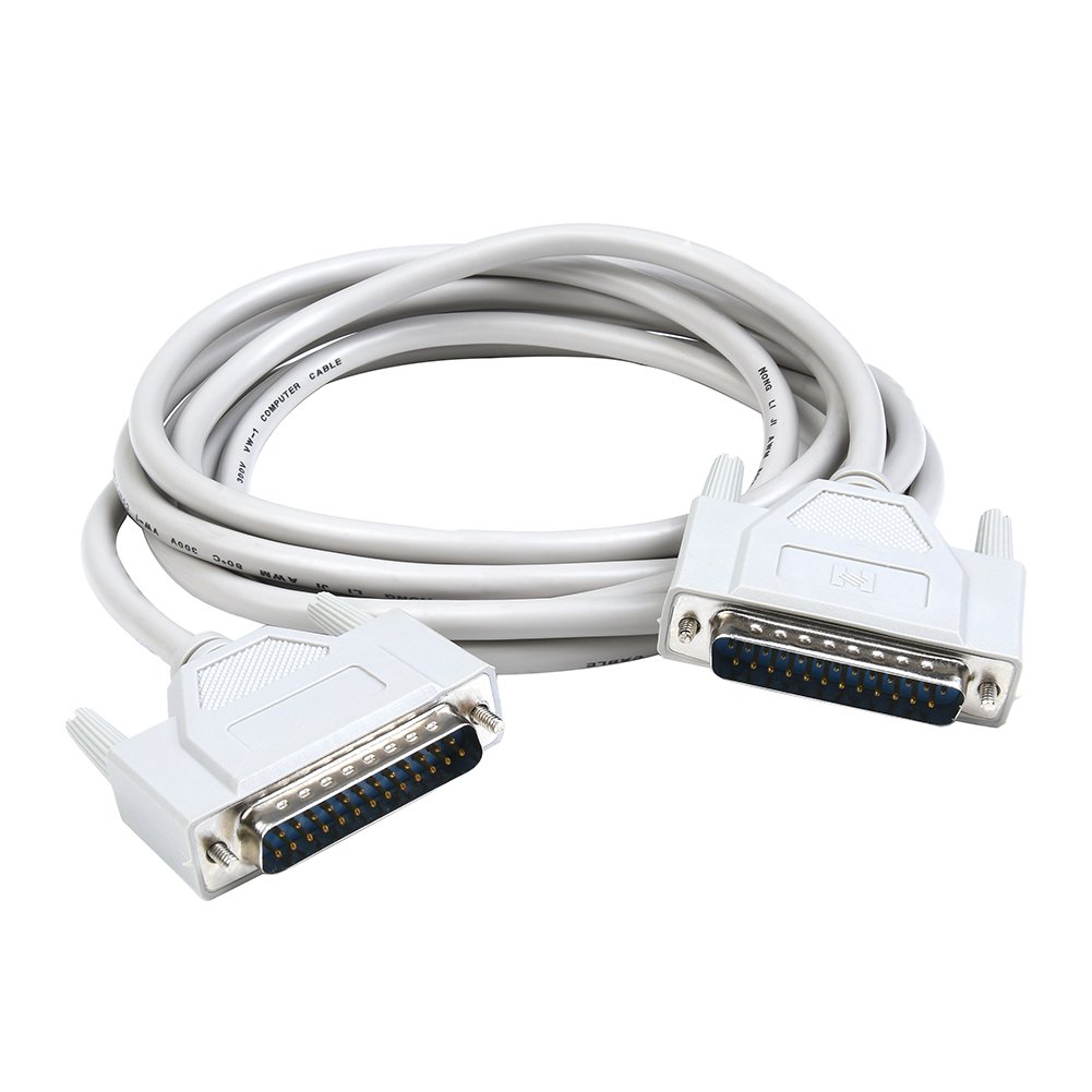 WESAPPINC 14.8ft DB25 25-Pin Male to Male Serial Parallel Printer Extension Cable 4.5M (4.6ft/1.4M) - Ideal for Printers, Scanners, and Industrial Equipment Connectivity