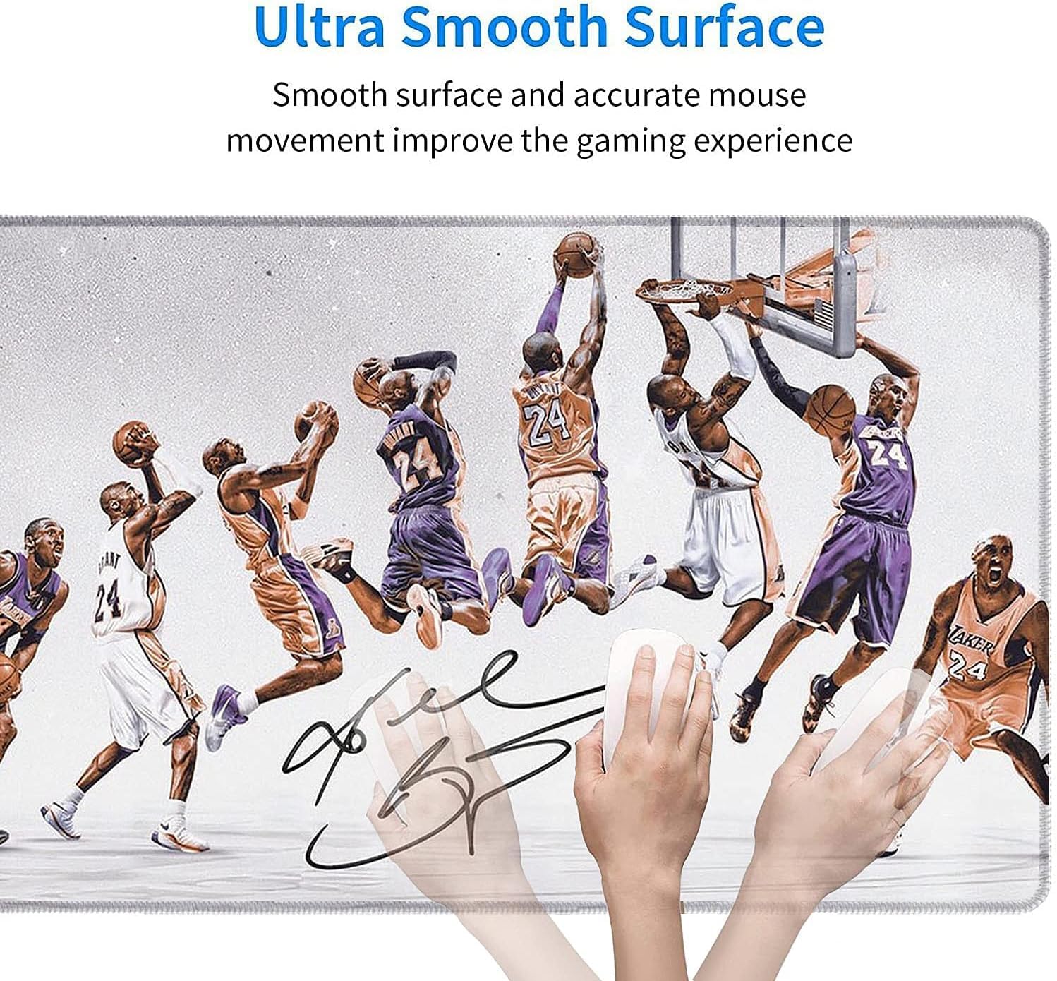 31.5x11.8 Inch Large Gaming Mouse Pad with Stitched Edges - Extra Long Extended Keyboard Mouse Mat for PC, Laptop & Desk - Perfect for Slow Motion Gaming & Office Work
