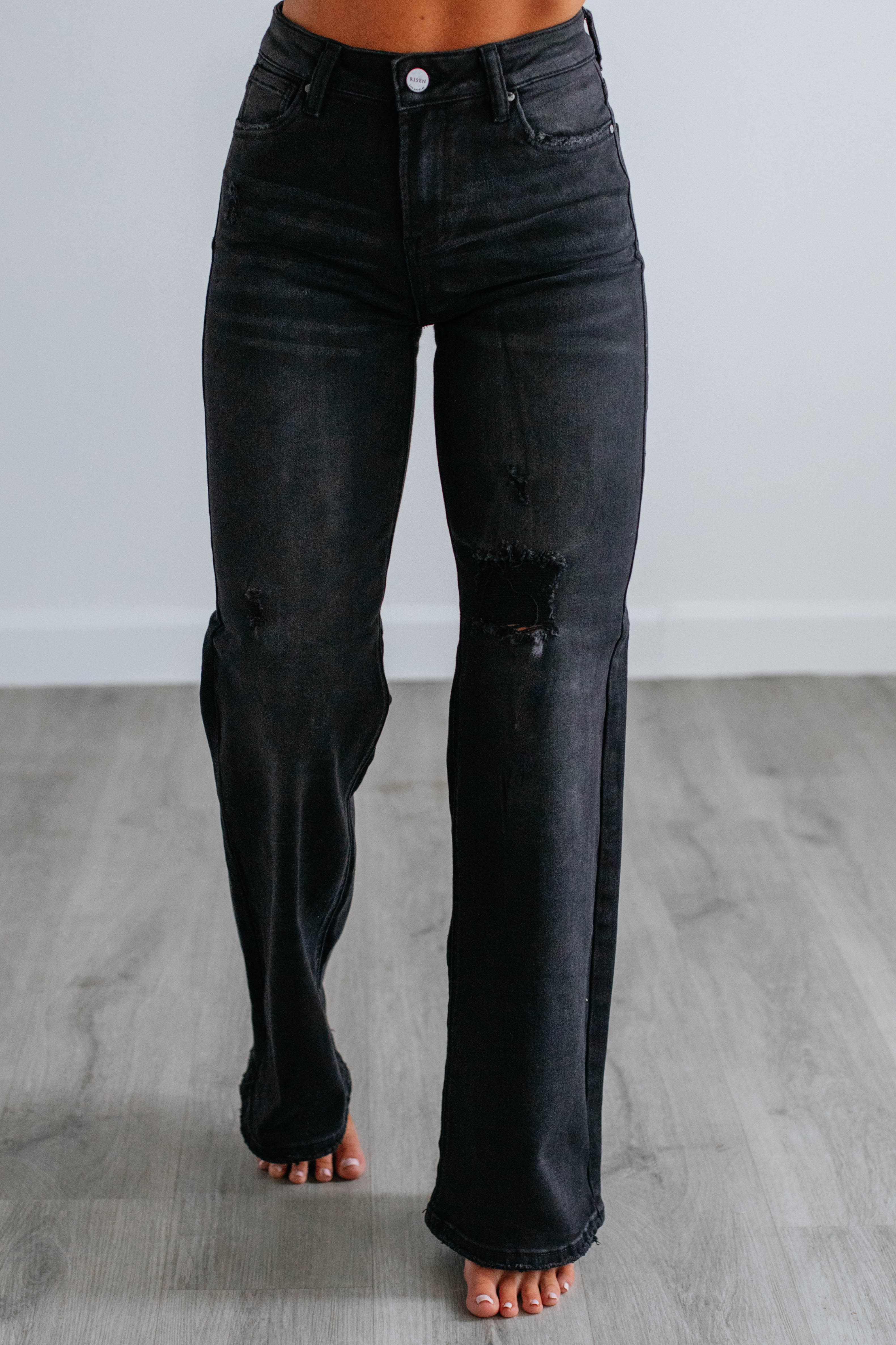 Joni Risen Jeans - Vintage Black High Waist Skinny Jeans for Women | Perfect for Casual Wear, Date Night & Office Outfits