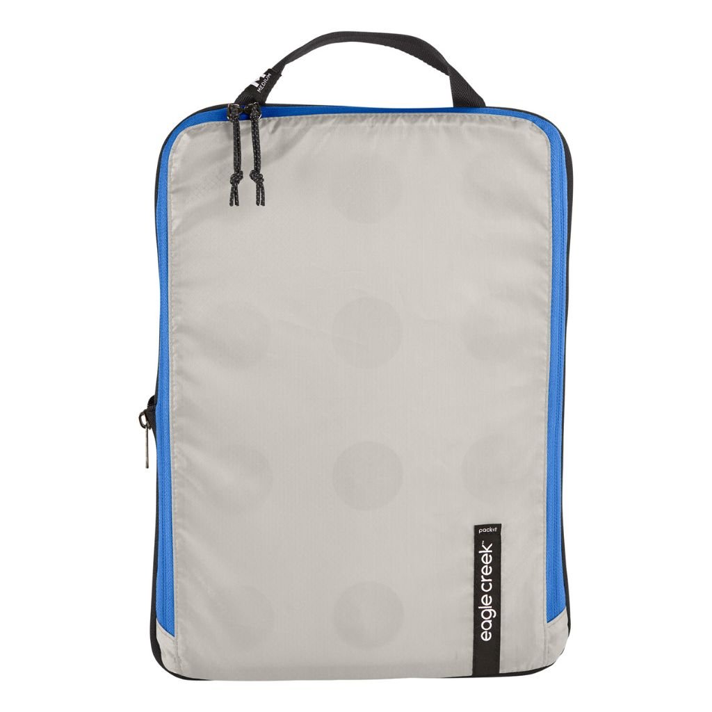 Eagle Creek PACK IT ISOLATE Medium Compression Packing Cubes - AZ Blue/Grey - Perfect for Travel Organization & Suitcase Space Saving