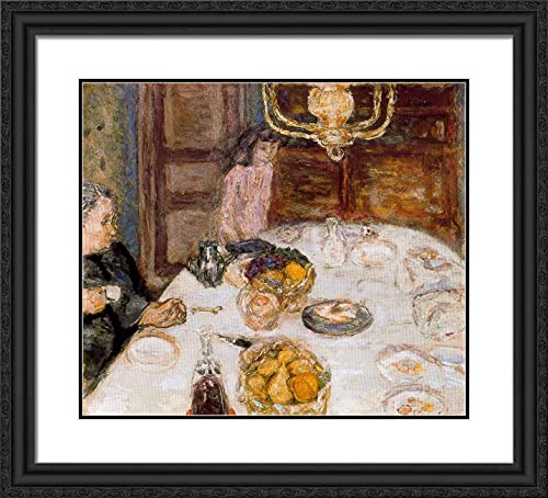 Black Ornate Wood Frame with Double Matting
