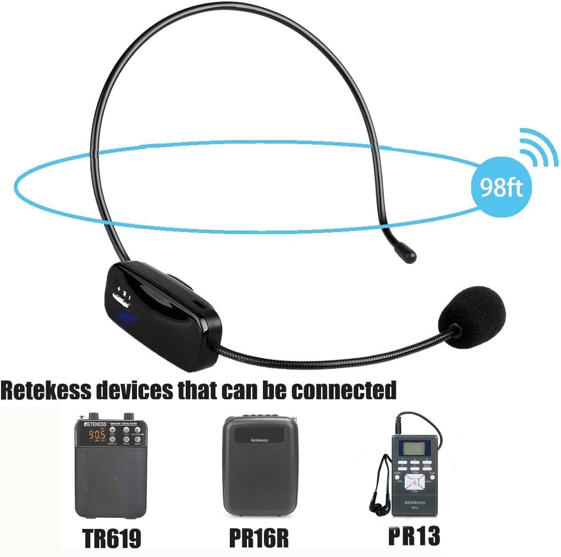 Retekess TR503 FM Transmitter & 10 PR13 FM Radio Receivers - Wireless Church Translation System for Clear Audio in Factory, Museum, School, and Conference Rooms - Ideal for Multilingual Events and Guided Tours