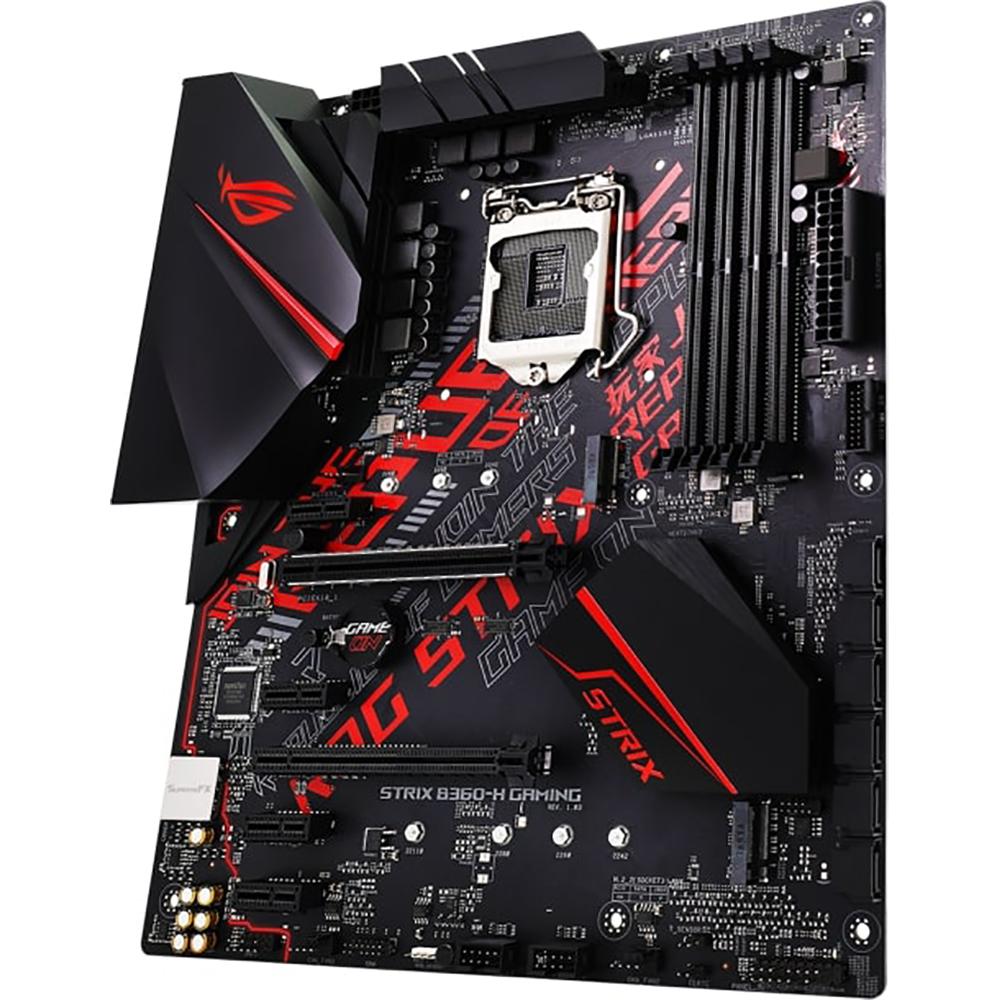ASUS ROG STRIX B360-H Gaming Motherboard - LGA1151 Socket, Intel B360 Chipset, ATX Form Factor - Perfect for PC Gaming & Streaming Builds