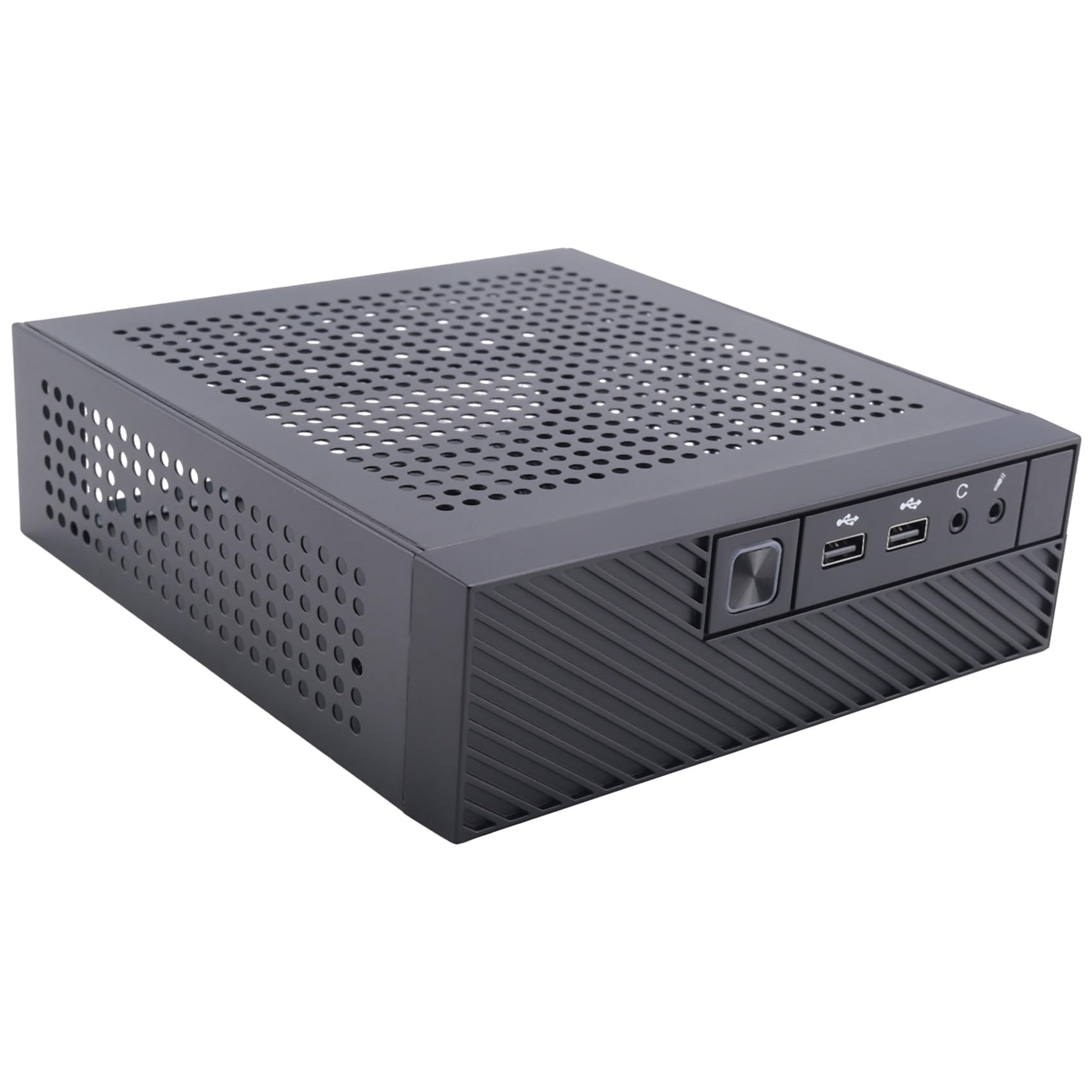 Mini ITX Computer Case M06 - Compact Desktop PC Case for HTPC, Industrial Control & Small Form Factor Builds - Perfect for Home Theater, Office & Industrial Applications