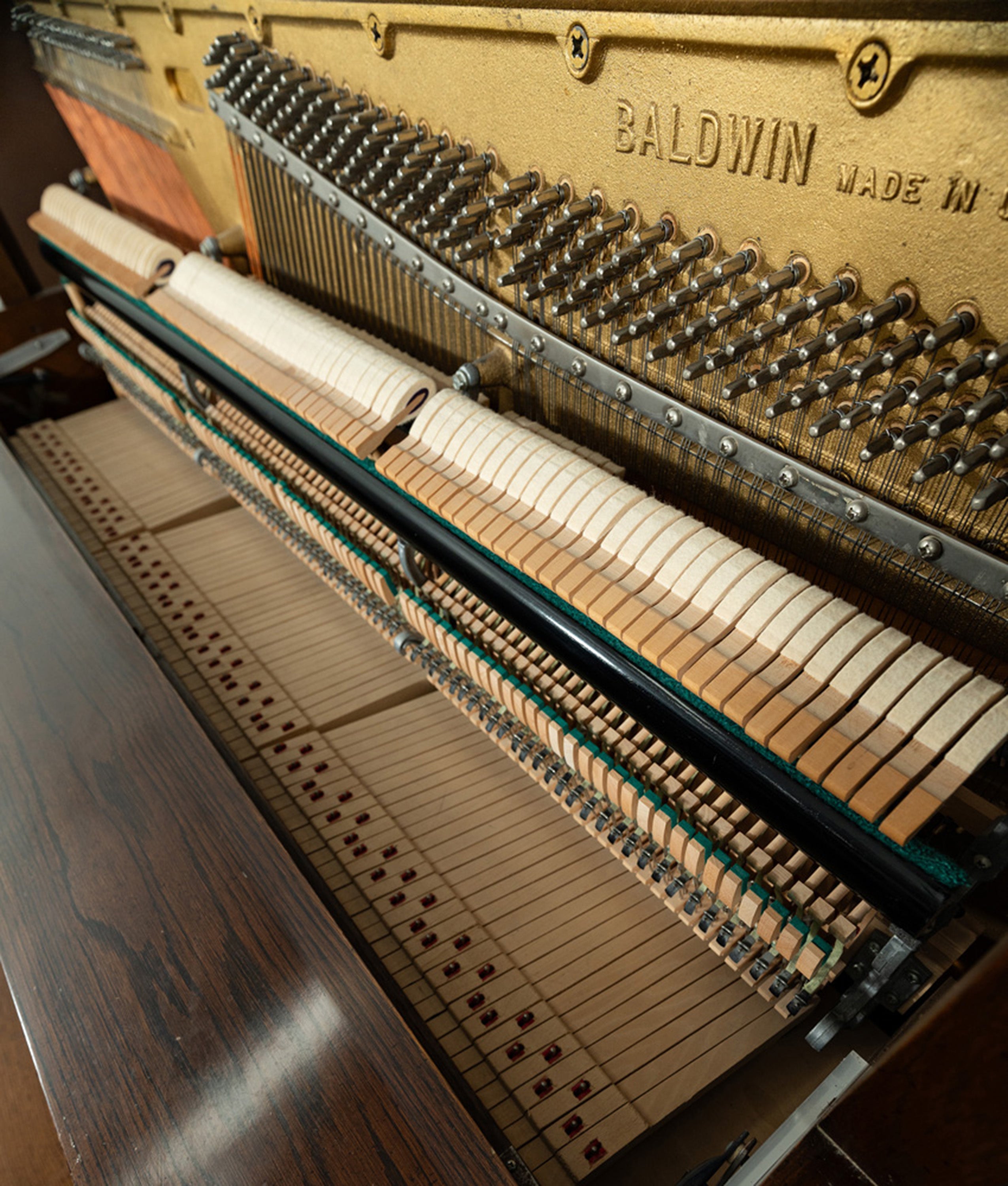Baldwin 243 Upright Piano in Satin Mahogany Finish - Vintage Used Piano with Serial Number 372579 | Perfect for Home, Studio, or Music Classroom