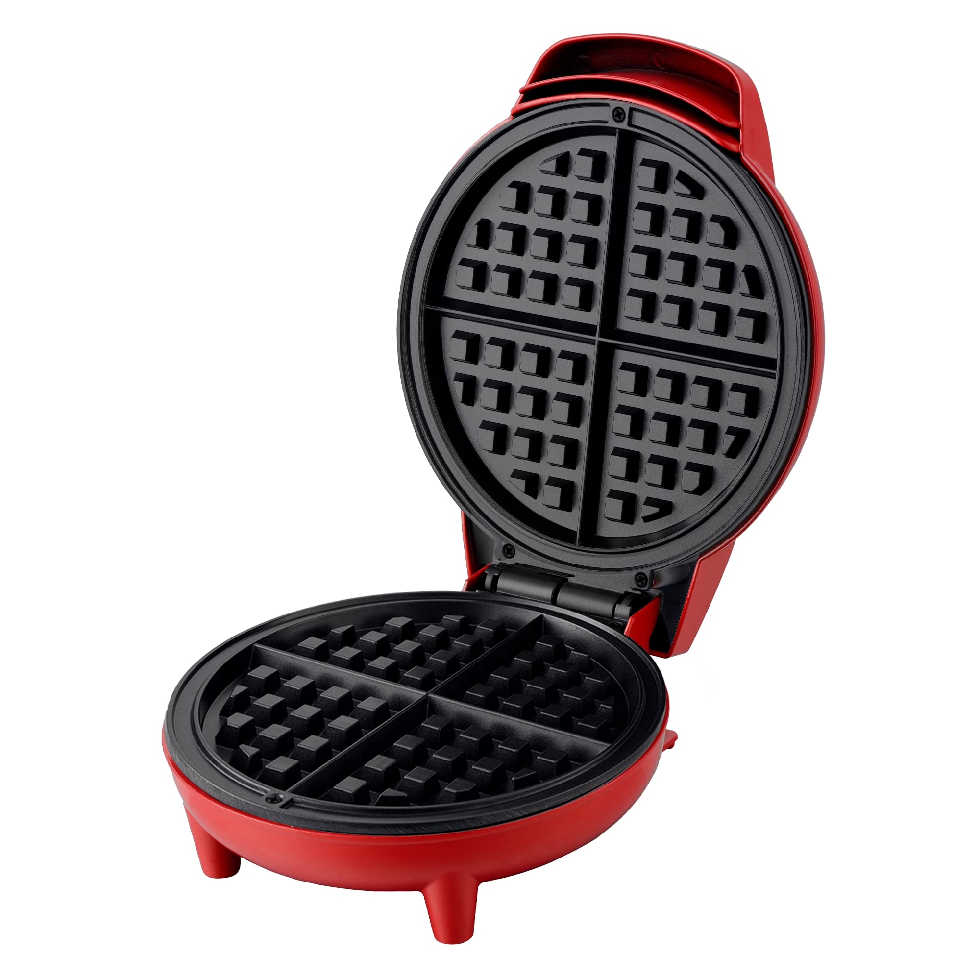 Courant 7-inch Round Waffle Maker - Quick 5-Min Belgian Waffles for Breakfast, Brunch & Family Gatherings | Non-Stick Electric Waffle Iron with Adjustable Temperature