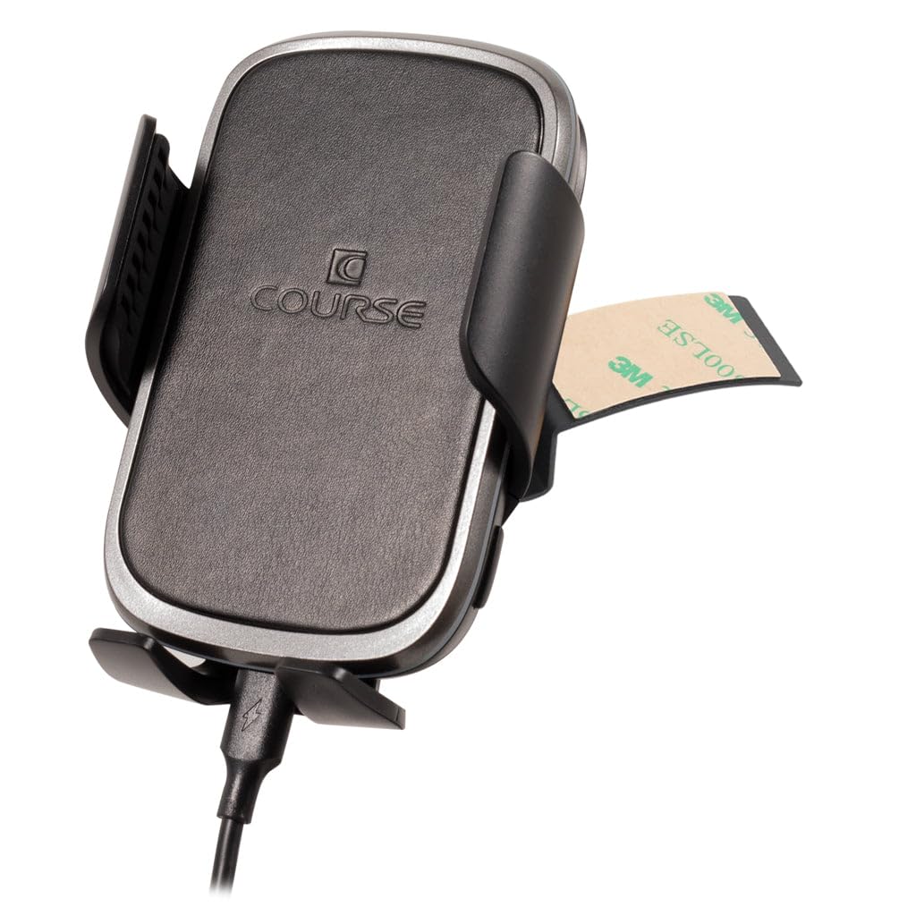 Course Motorsports DirectFit Automatic Gripping Wireless Charger Car Phone Mount Holder for Toyota RAV4 2013-2018 - Fast Qi Charging, Secure Auto-Clamp (Black) | Perfect for Hands-Free Navigation, Streaming & Charging on Road Trips