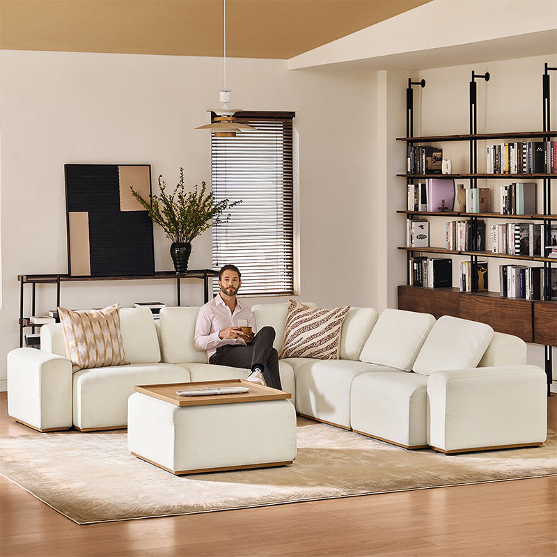 Premium Terra Cloud Sofa with Built-in Table - Modern Comfort for Living Room, Lounge & Outdoor Relaxation