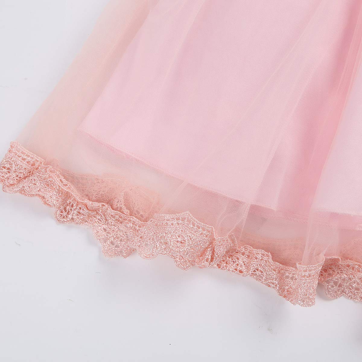 Floral Lace Baby Girl Dress with Big Bow Back - Elegant Flower Girl Outfit for Weddings, Birthday Parties & Pageants | Perfect for Special Occasions & Photo Shoots