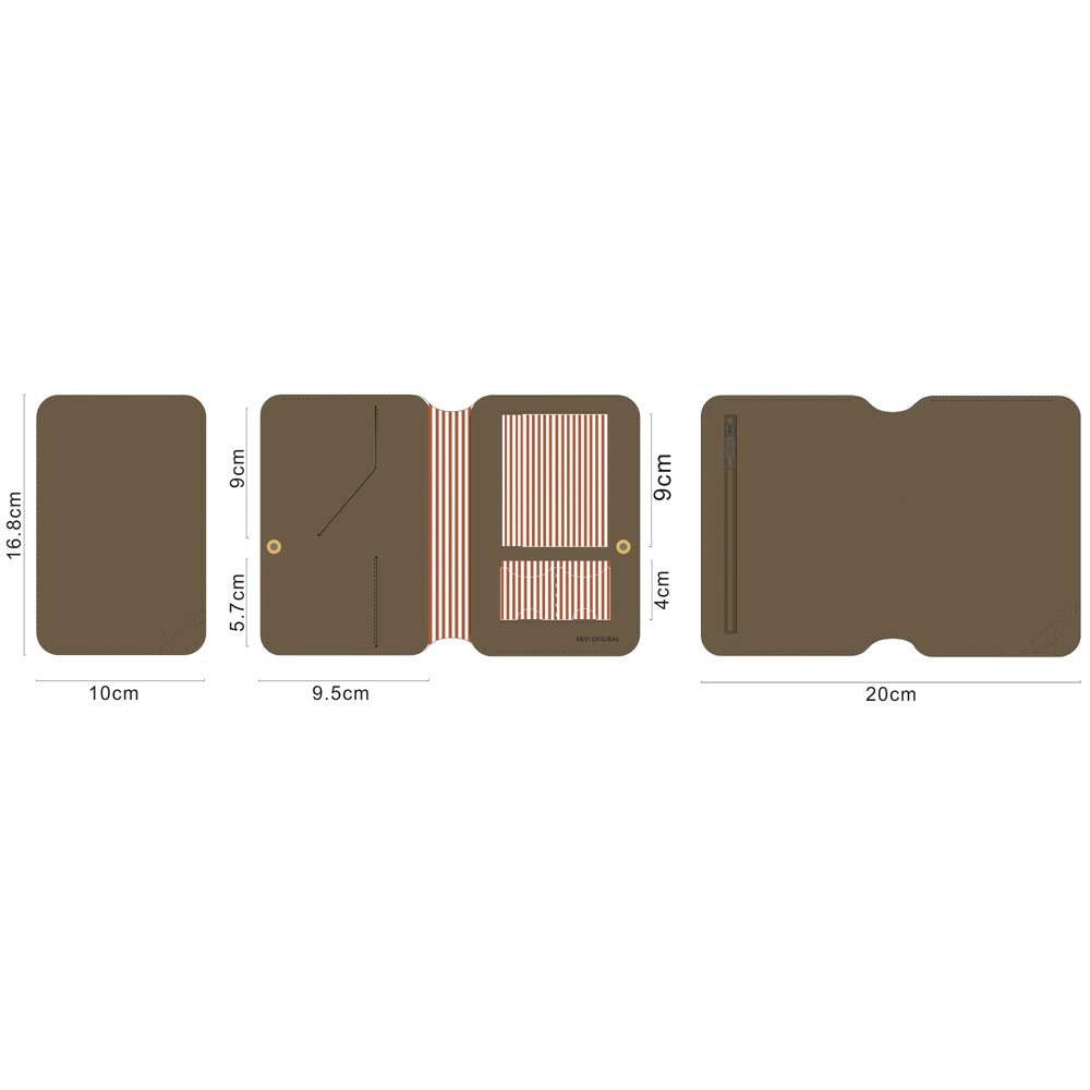 NOTY 3.0 RFID Blocking Travel Wallet - Premium Canvas Passport Holder & Credit Card Organizer for Men & Women (Grey) - Perfect for Air Travel, Business Trips & Daily Use