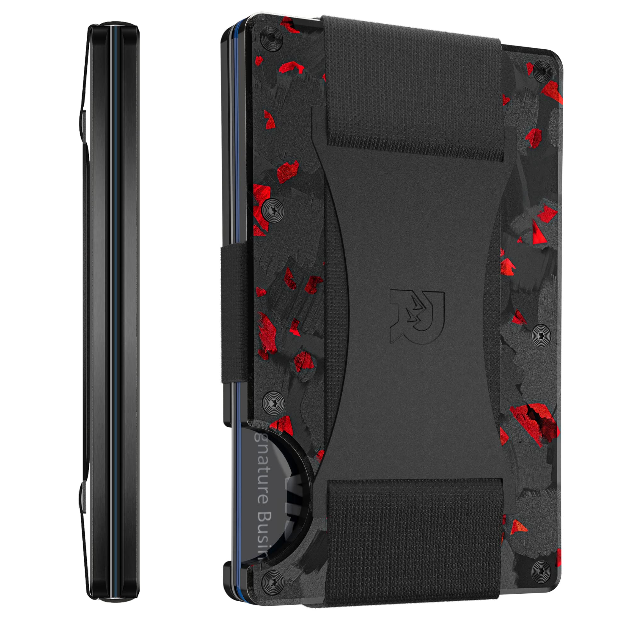 Ridge Wallets for Men - Slim Minimalist RFID Blocking Front Pocket Wallet & Card Holder (Forged Ember) - Perfect for Travel, Business & Everyday Carry